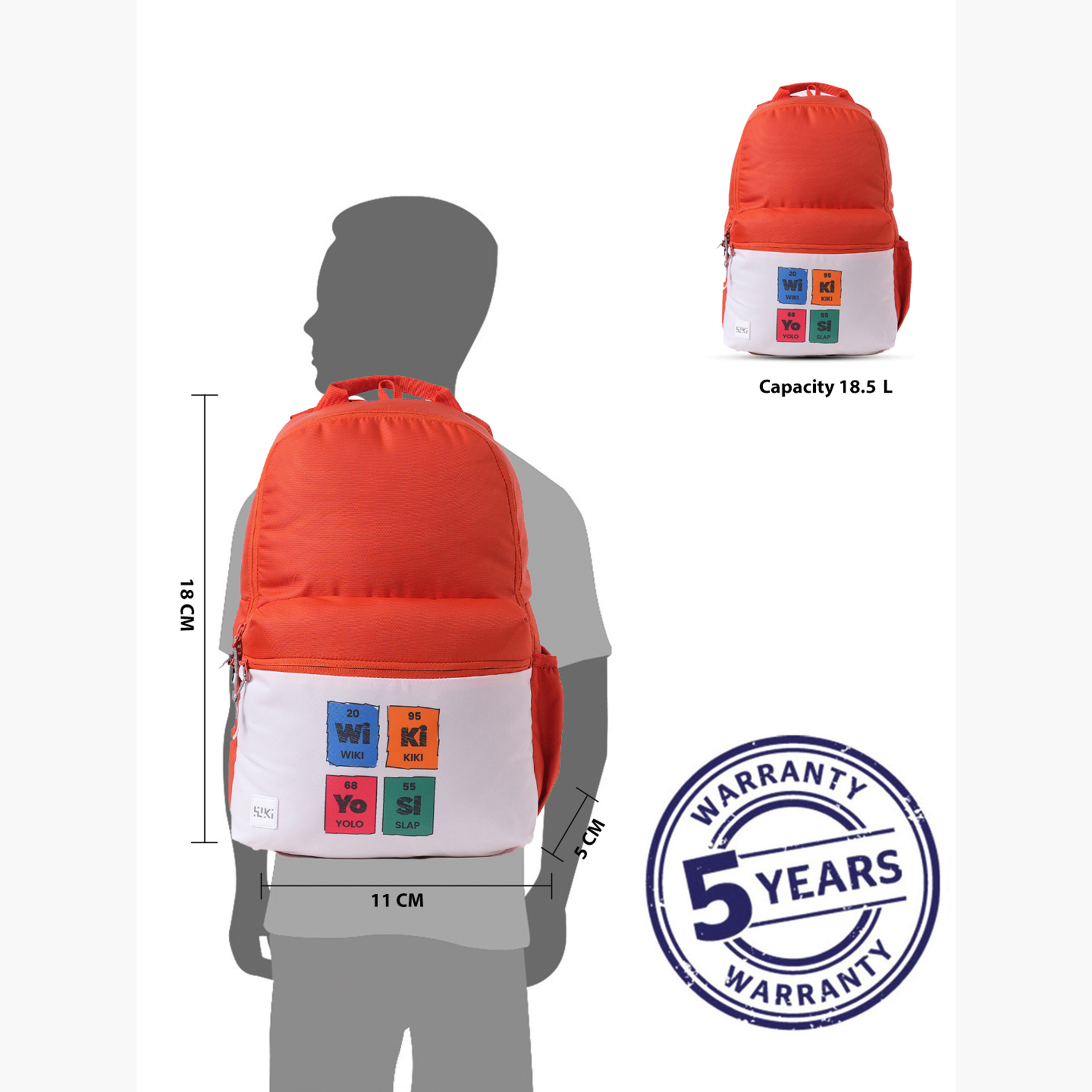 Wildcraft Wiki Colourblock Printed Backpack with Padded Straps - 5x11x18 cms-school-bagsandbackpacks-backpacks-image-12