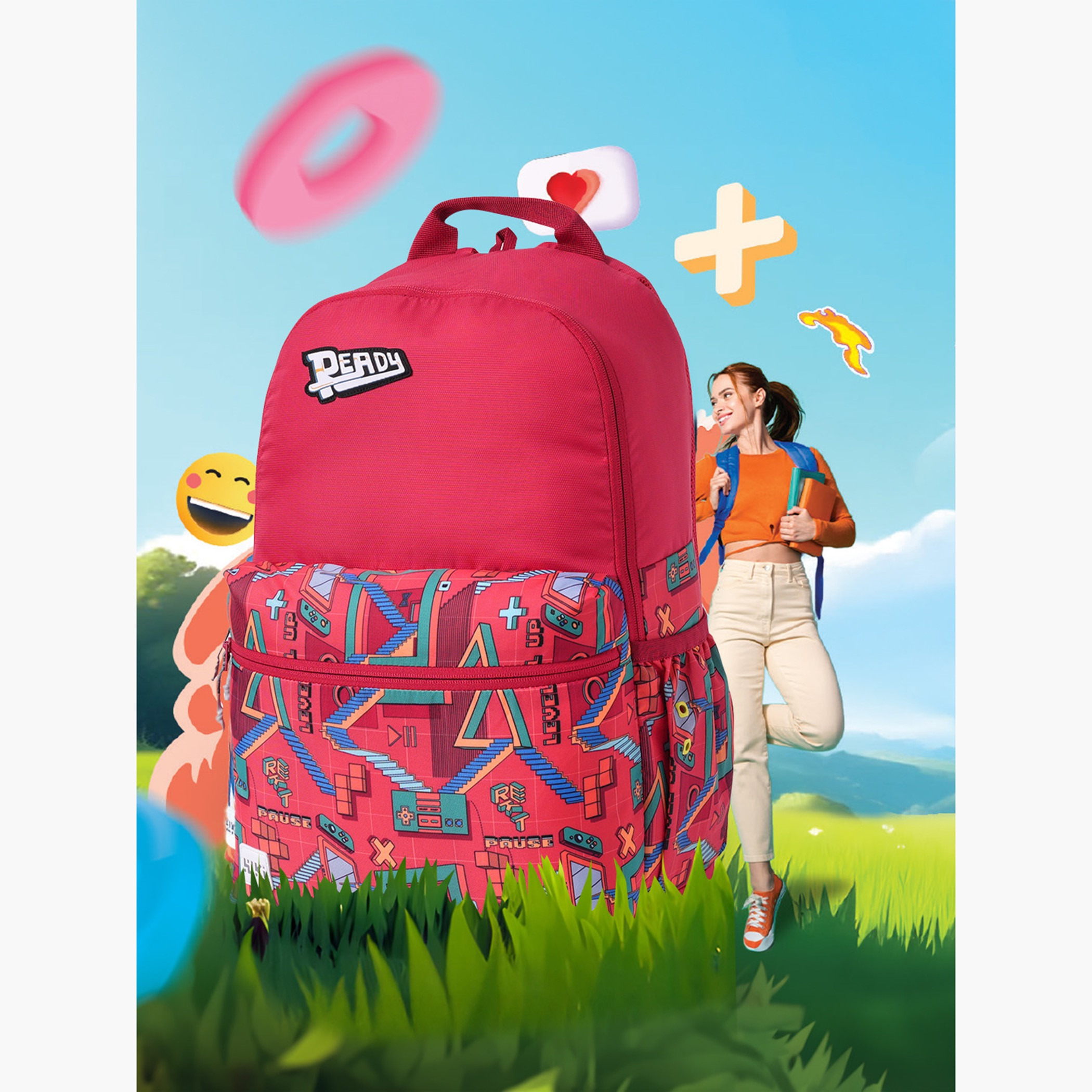 Wildcraft Wiki Printed Backpack with Padded Straps - 13x13x46 cms-school-bagsandbackpacks-backpacks-image-2