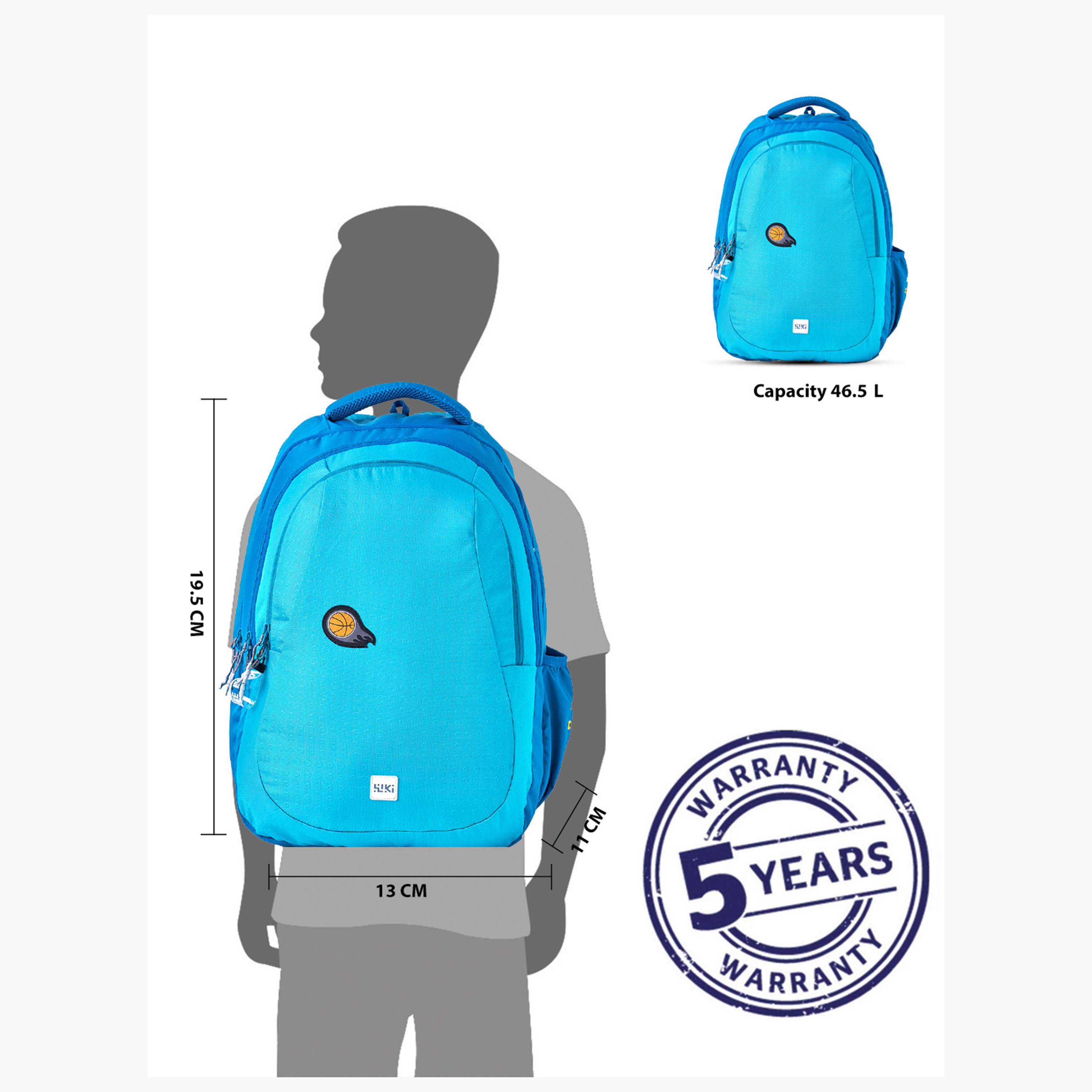 Wildcraft Wiki Printed School Backpack with Adjustable Shoulder Straps - 28x28x50 cms-school-bagsandbackpacks-backpacks-image-14
