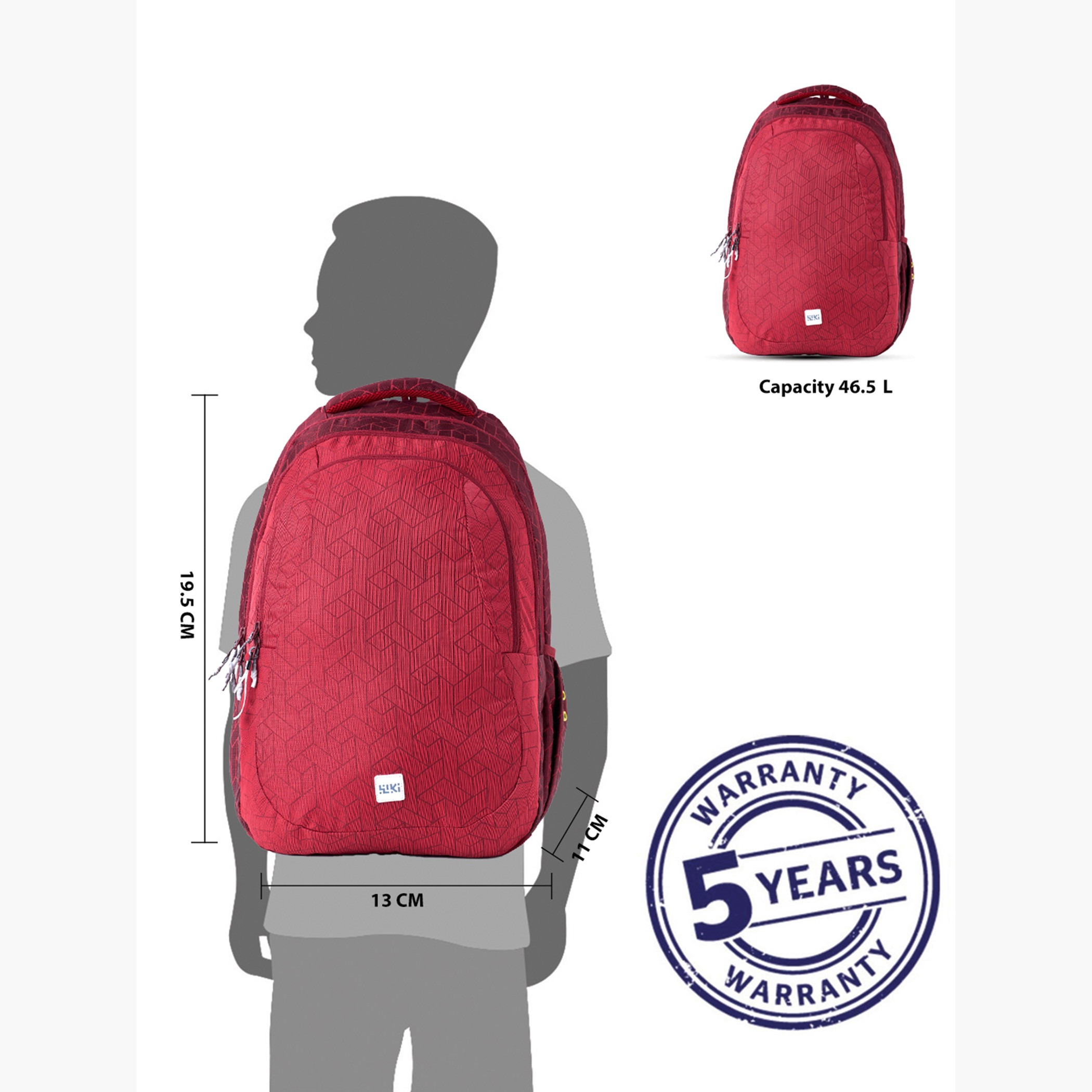 Wildcraft Wiki Printed School Backpack with Adjustable Shoulder Straps - 28x28x50 cms-school-bagsandbackpacks-backpacks-image-12