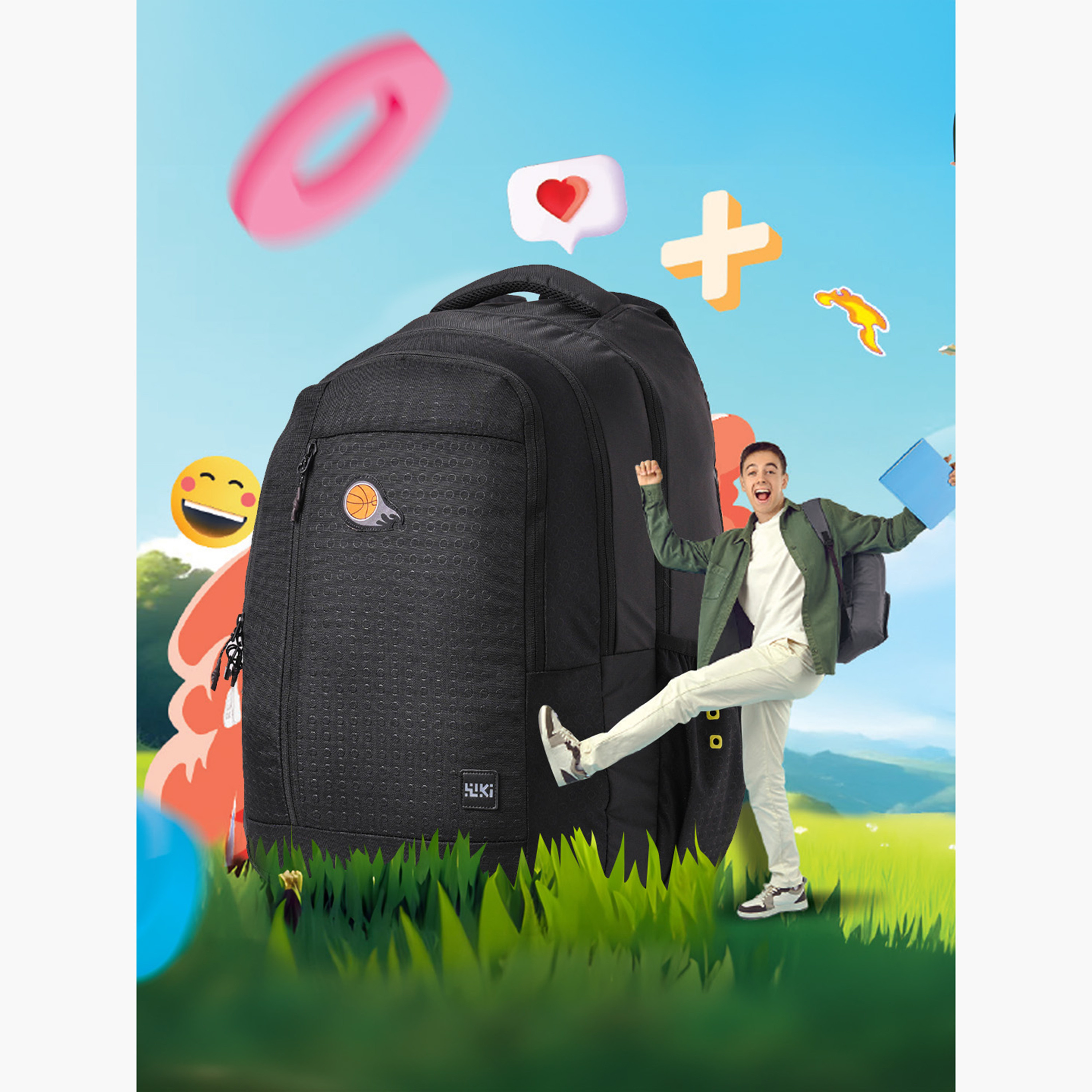 Wildcraft Wiki Printed School Backpack with Adjustable Shoulder Straps - 28x28x50 cms-school-bagsandbackpacks-backpacks-image-2