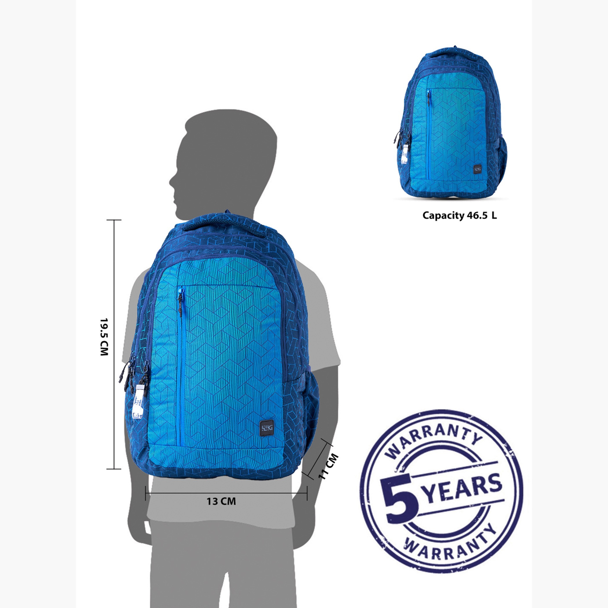 Wildcraft Wiki Printed School Backpack with Adjustable Shoulder Straps - 28x28x50 cms-school-bagsandbackpacks-backpacks-image-12