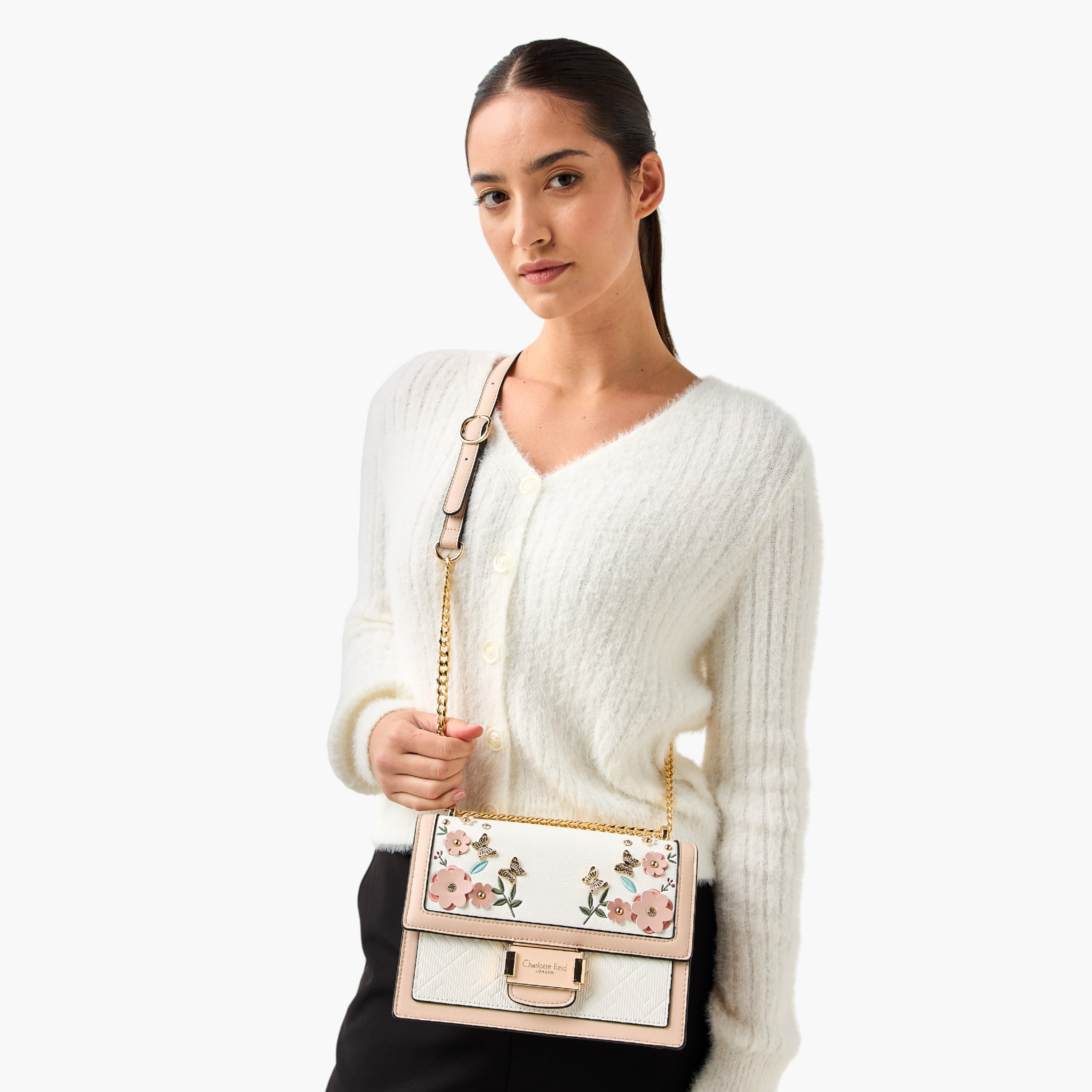 Charlotte Reid Embellished Crossbody Bag with Chain Strap-women-bagsandwallets-handbags-image-2