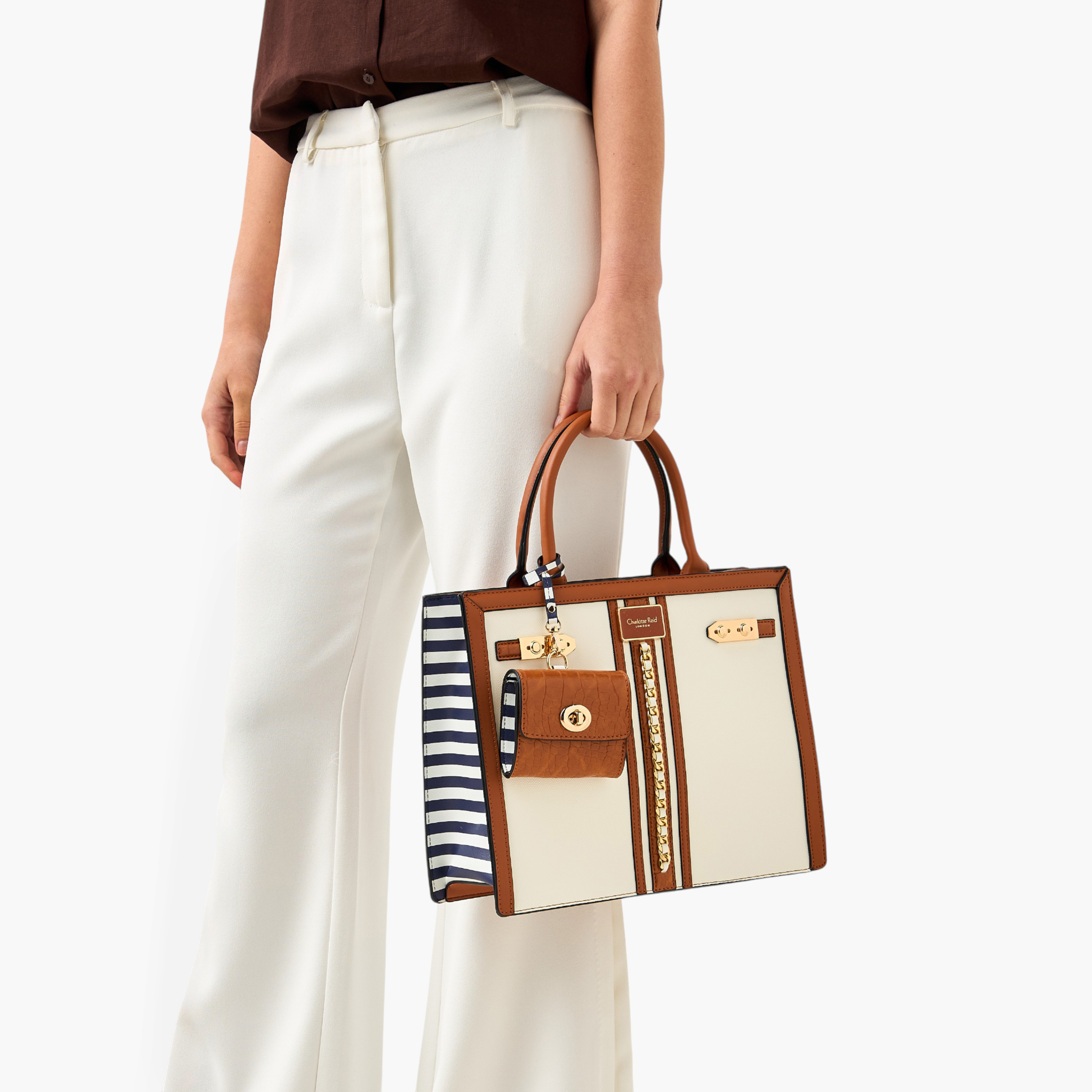 Charlotte Reid Panelled Tote Bag with Pouch-women-bagsandwallets-handbags-image-2