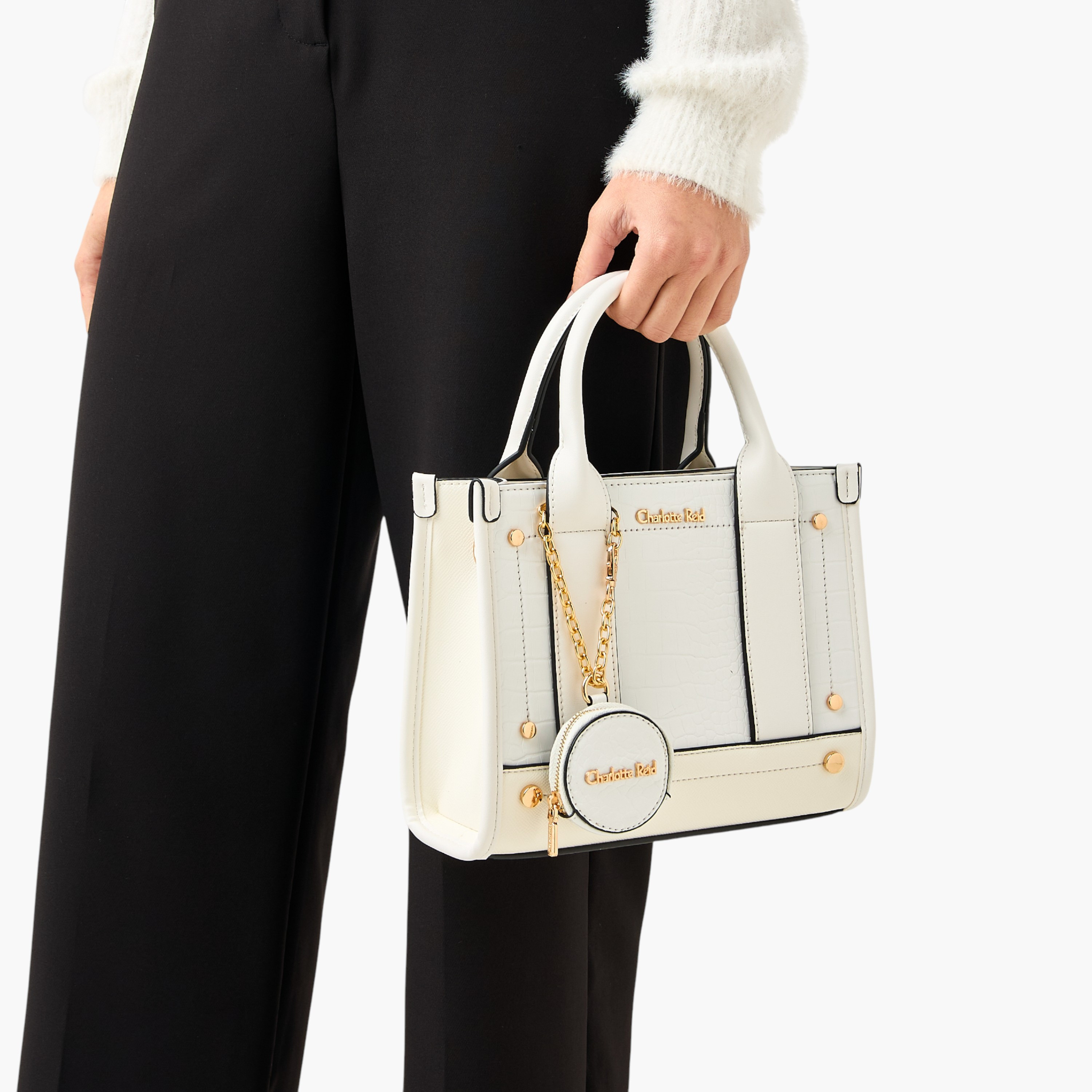 Charlotte Reid Textured Tote Bag with Pouch-women-bagsandwallets-handbags-image-2