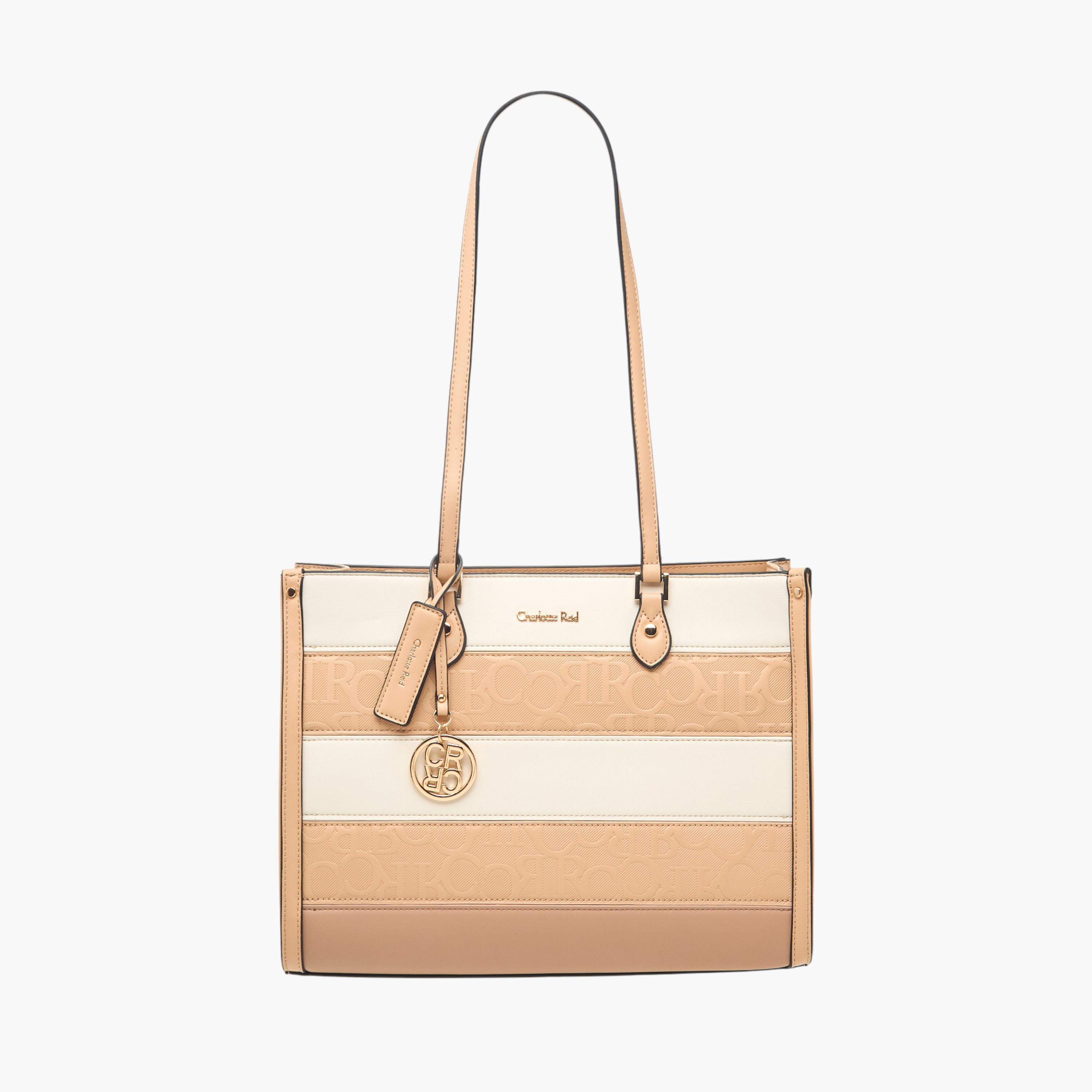Charlotte Reid  Panelled Tote Bag with Double Handle-women-bagsandwallets-handbags-image-1