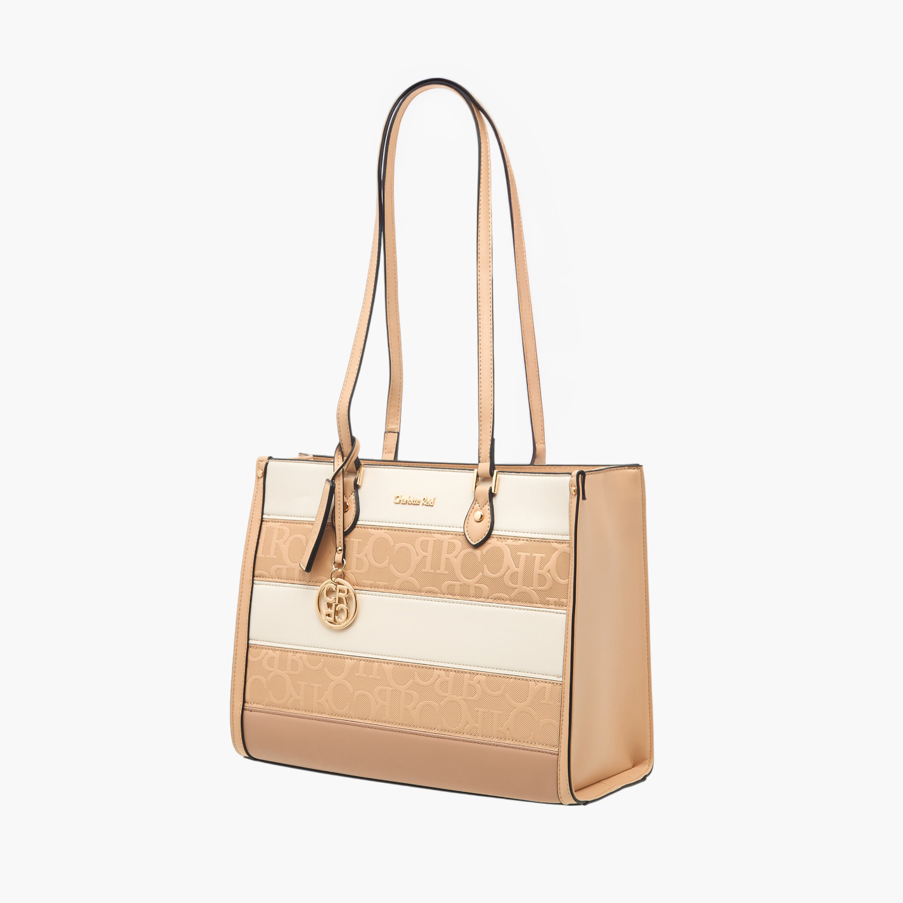 Charlotte Reid  Panelled Tote Bag with Double Handle-women-bagsandwallets-handbags-image-3