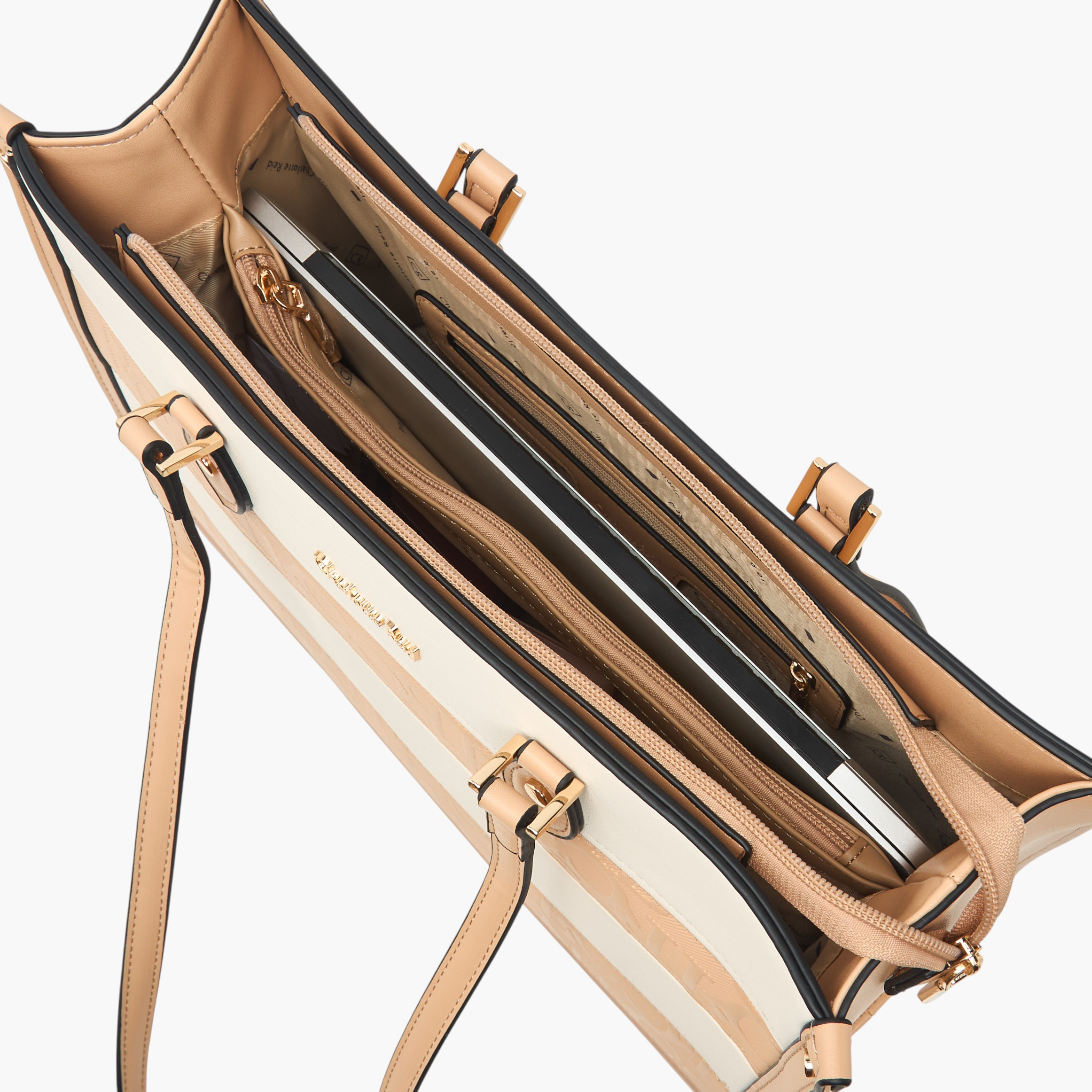 Charlotte Reid  Panelled Tote Bag with Double Handle-women-bagsandwallets-handbags-image-8