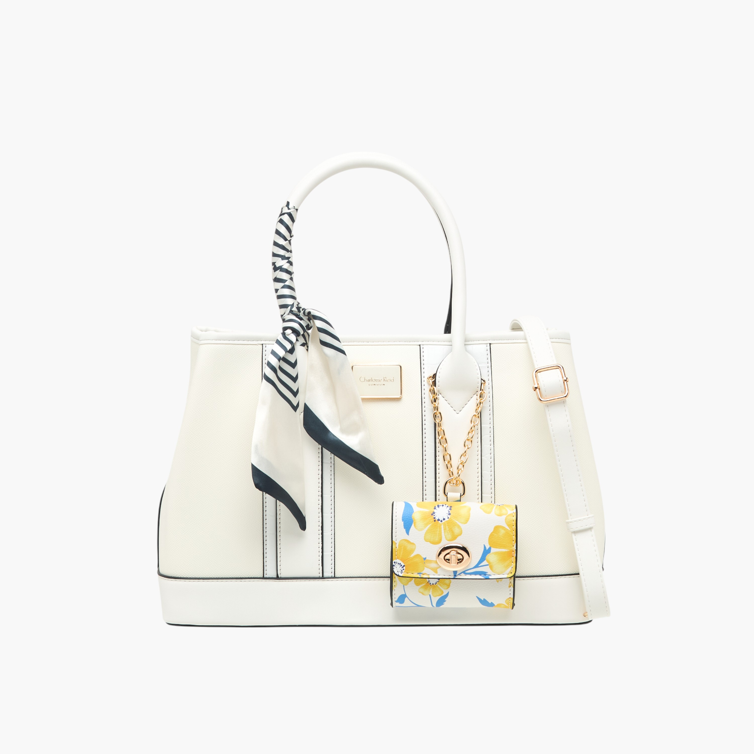Charlotte Reid Scarf Accent Tote Bag with Pouch-women-bagsandwallets-handbags-image-1