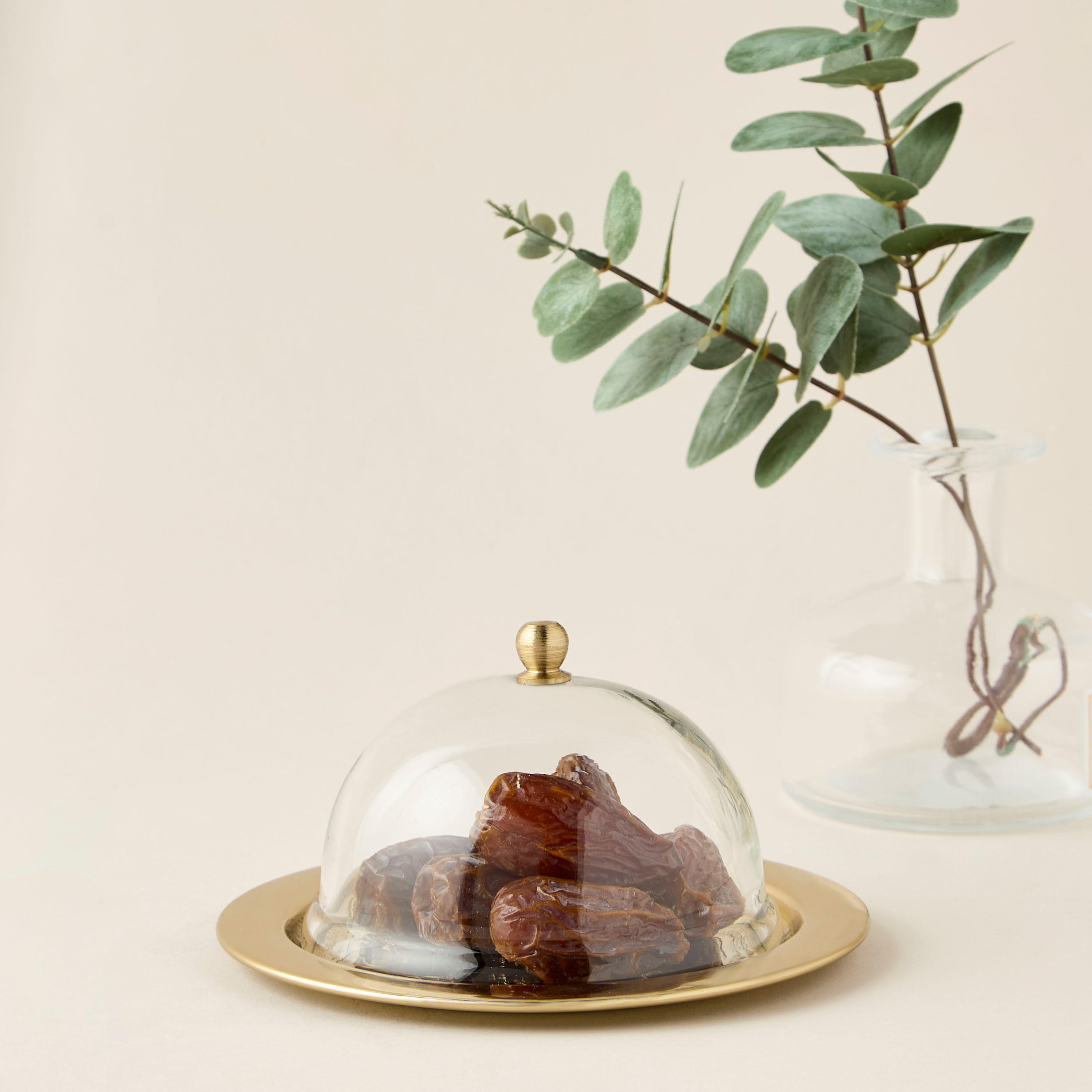 وعاء تمر بنقوش عربية وغطاء زجاج-household-dining-dinnerware-bowls-image-2