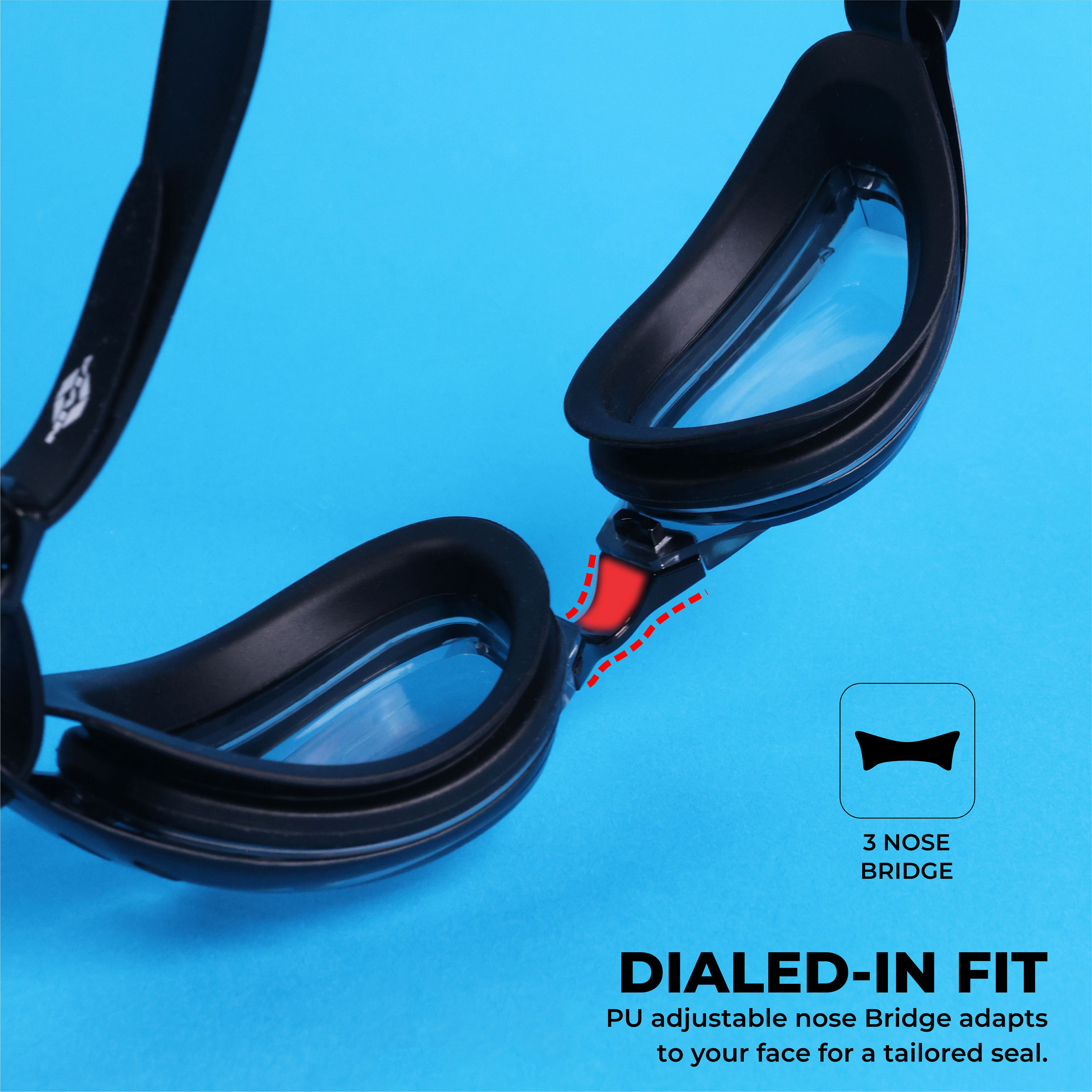 Nivia ELIMANATOR 2.0.Swimming Googles Black-sports-women-accessories-image-3