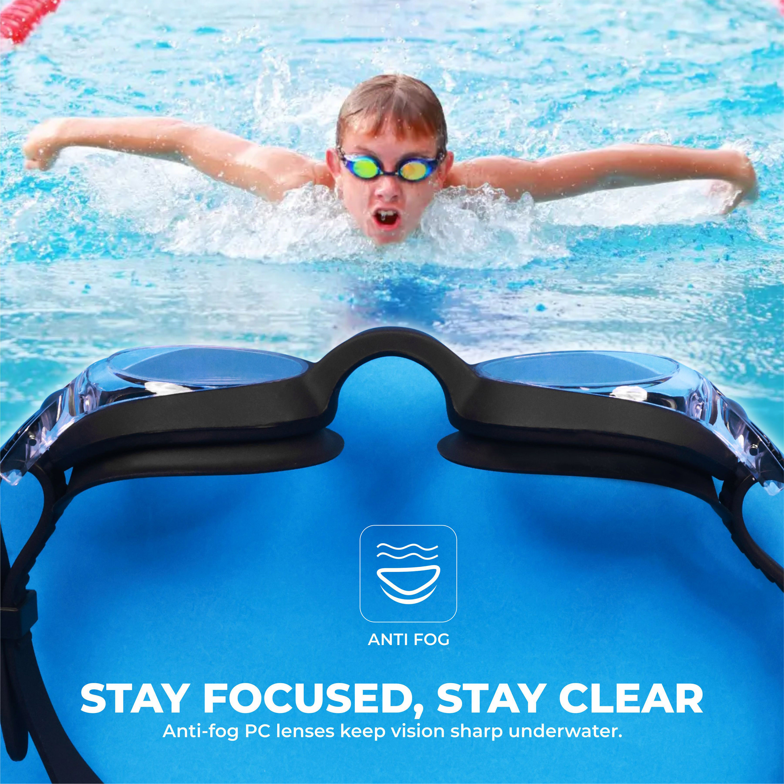 Nivia Kid's Scool Jr.Swimming Googles Black-sports-gear-swimming-image-2