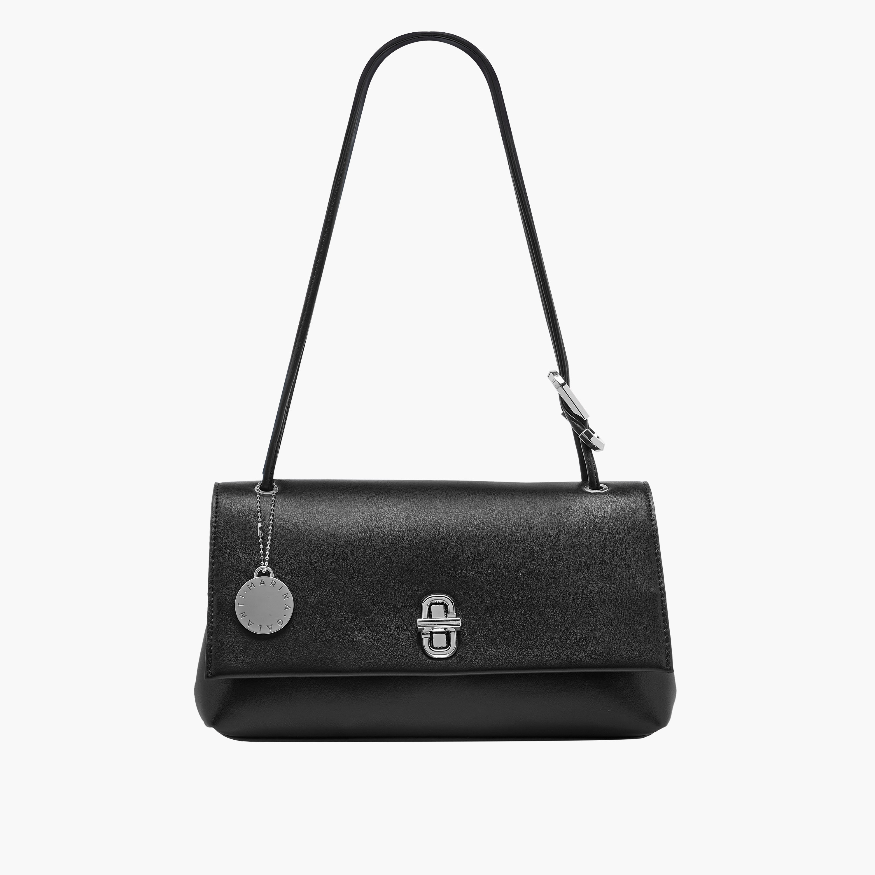 Marina Galanti Solid Crossbody Bag with Twist Lock Closure-women-bagsandwallets-handbags-image-1