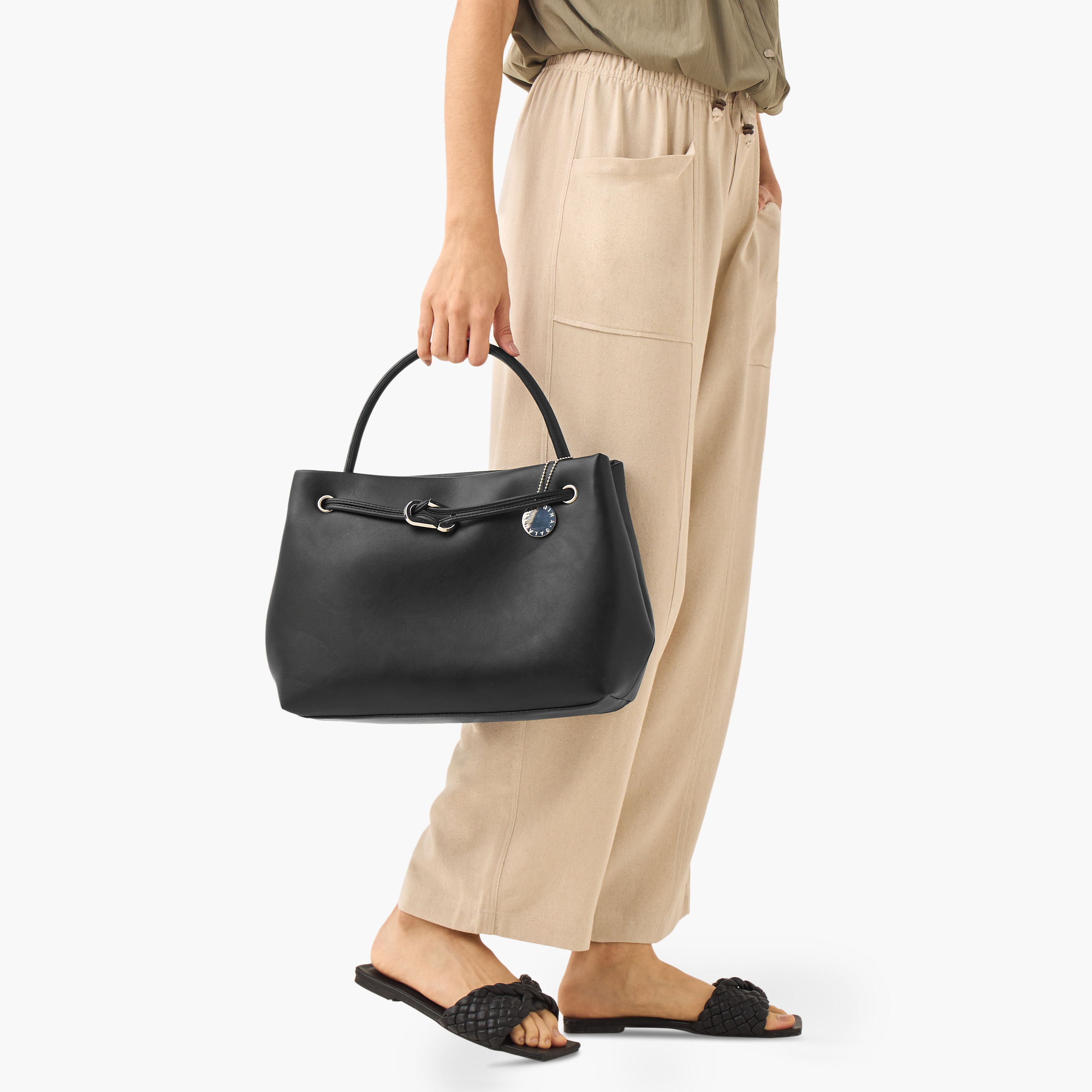 Marina Galanti Solid Tote Bag with Zip Closure-women-bagsandwallets-handbags-image-8