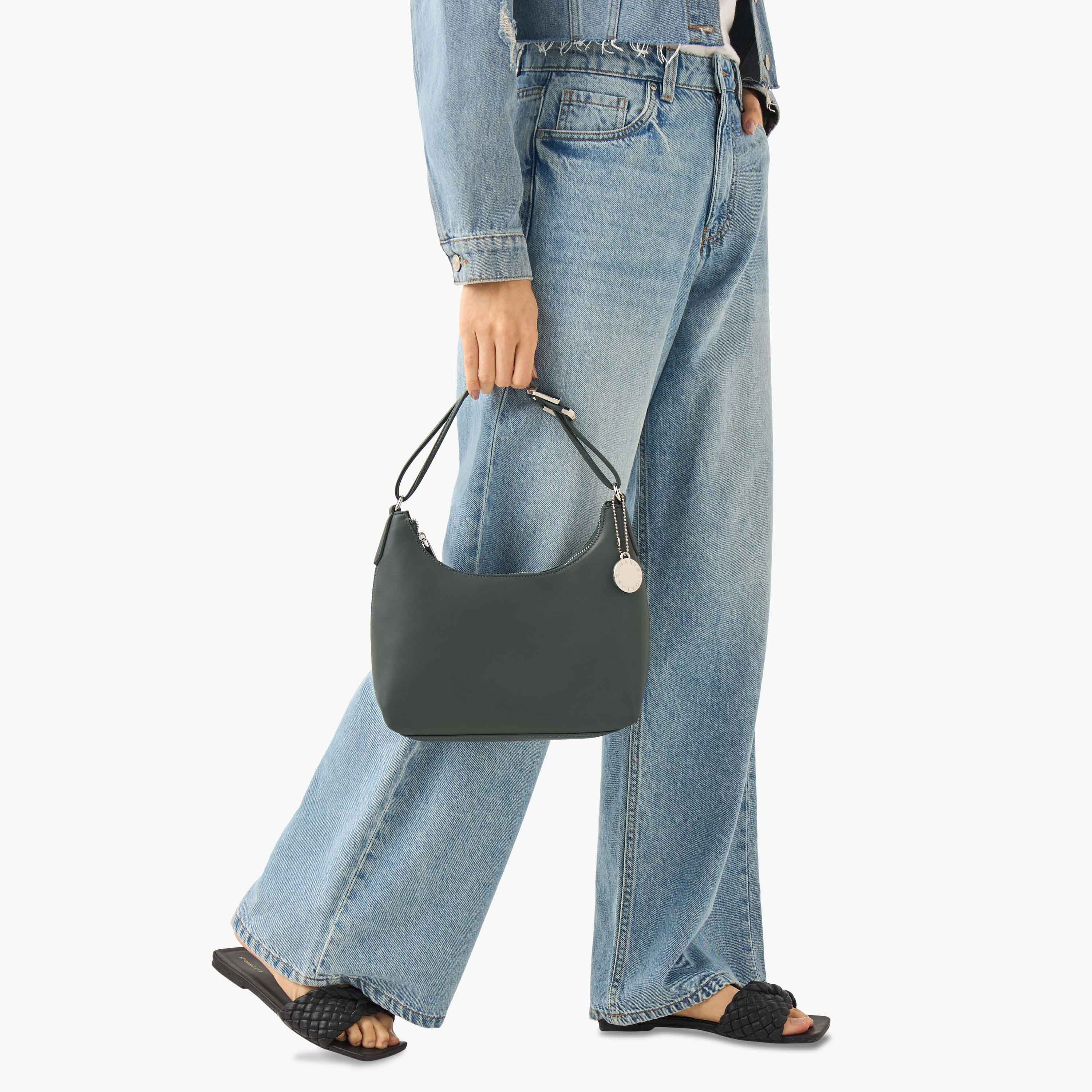 Marina Galanti Monotone Baguette Bag with Detachable Strap-women-bagsandwallets-handbags-image-8