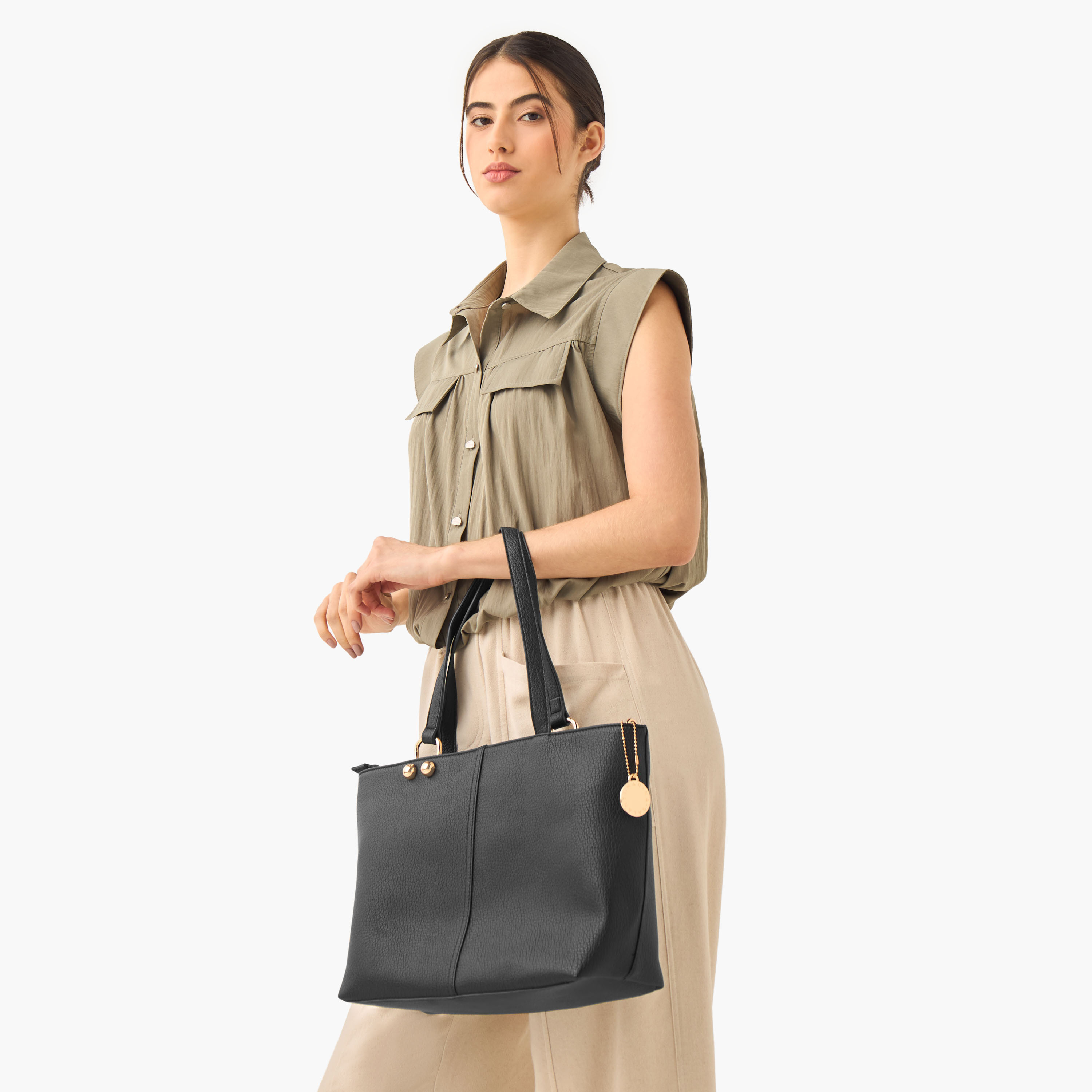 Marina Galanti Textured Tote Bag with Detachable Strap-women-bagsandwallets-handbags-image-8