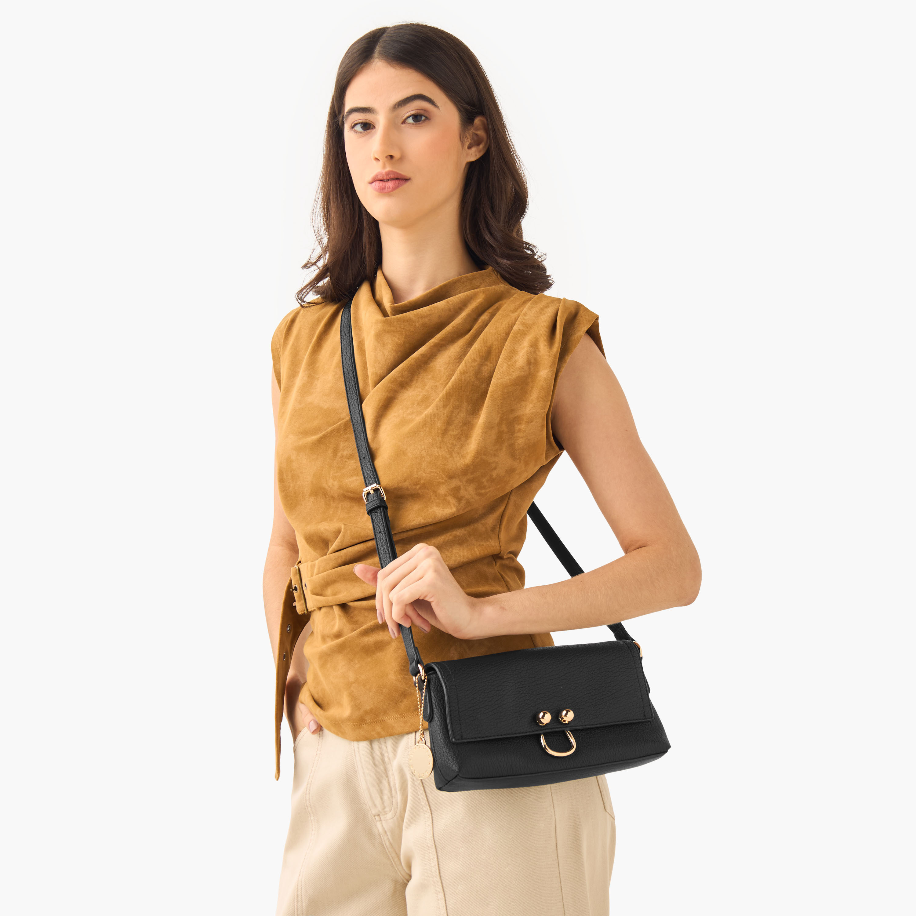 Marina Galanti Textured Crossbody Bag with Adjustable Strap-women-bagsandwallets-handbags-image-2