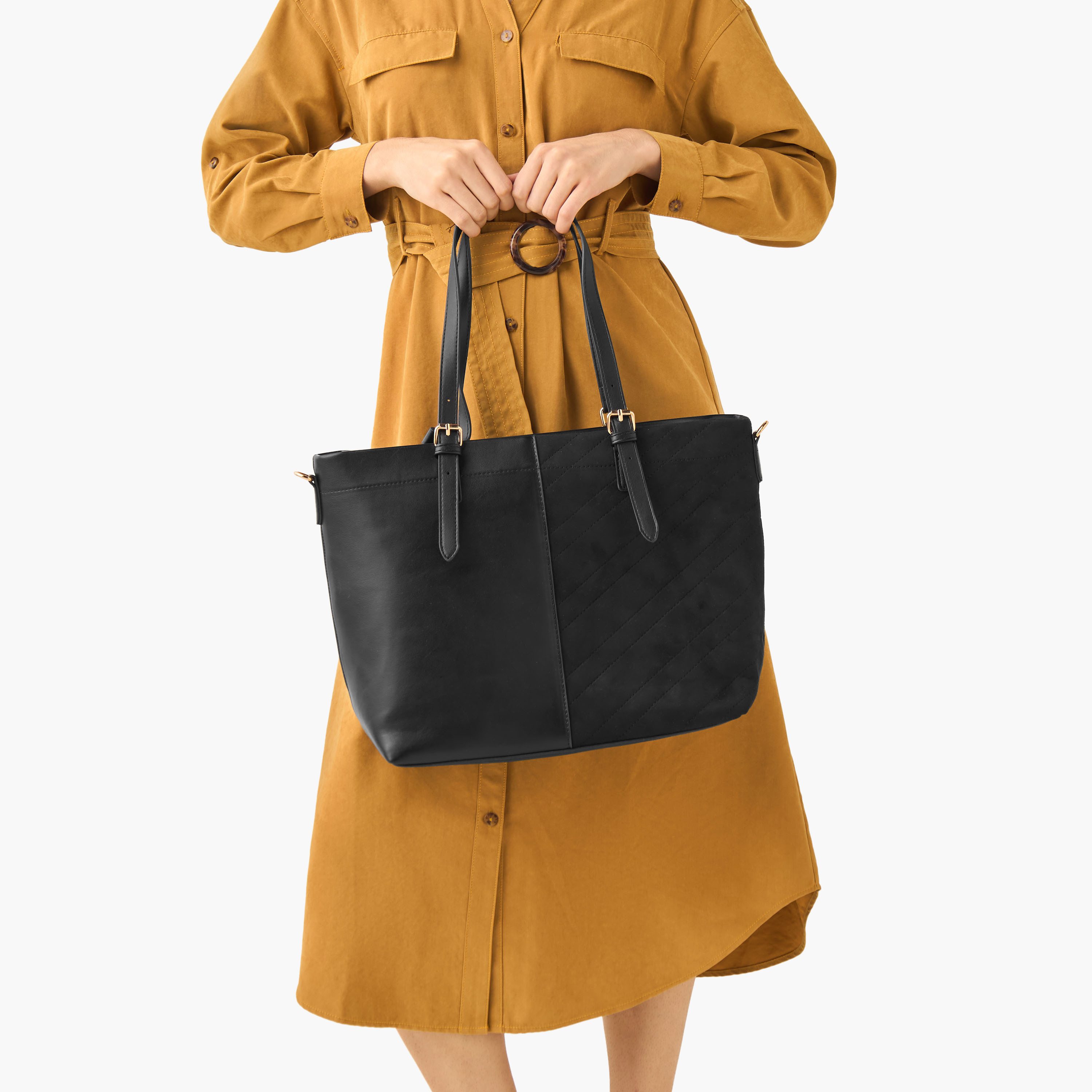 Marina Galanti Panelled Tote Bag with Detachable Strap-women-bagsandwallets-handbags-image-8