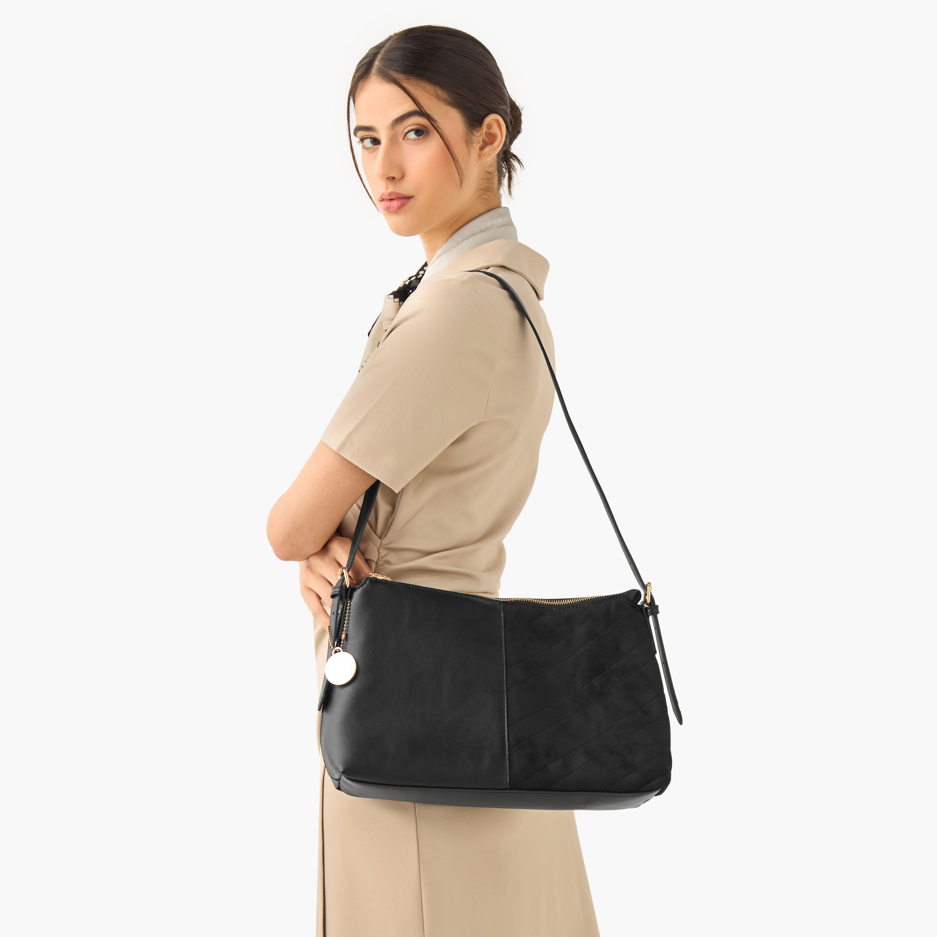 Marina Galanti Panelled Crossbody Bag with Adjustable Strap-women-bagsandwallets-handbags-image-2
