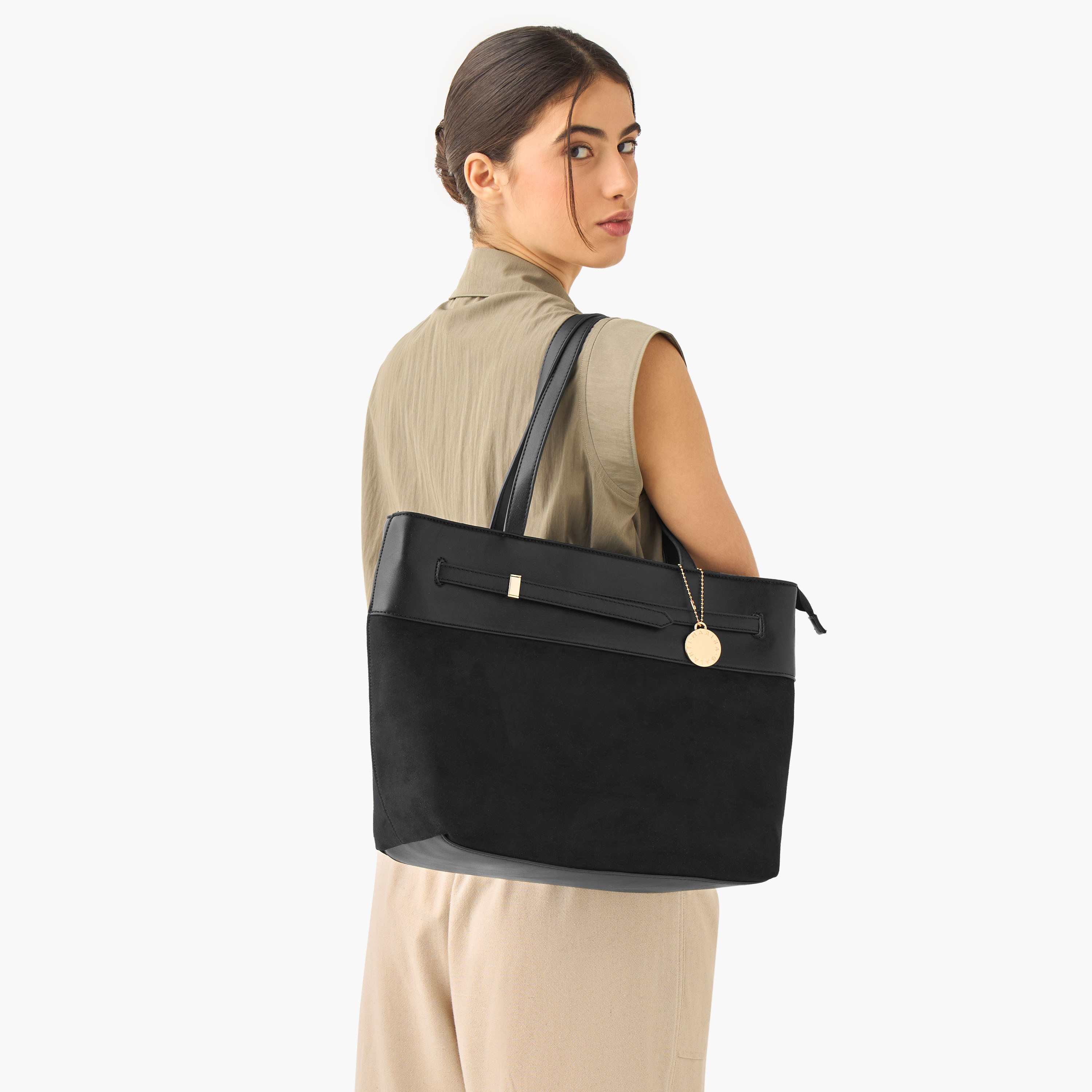 Marina Galanti Solid Tote Bag with Double Handle-women-bagsandwallets-handbags-image-8