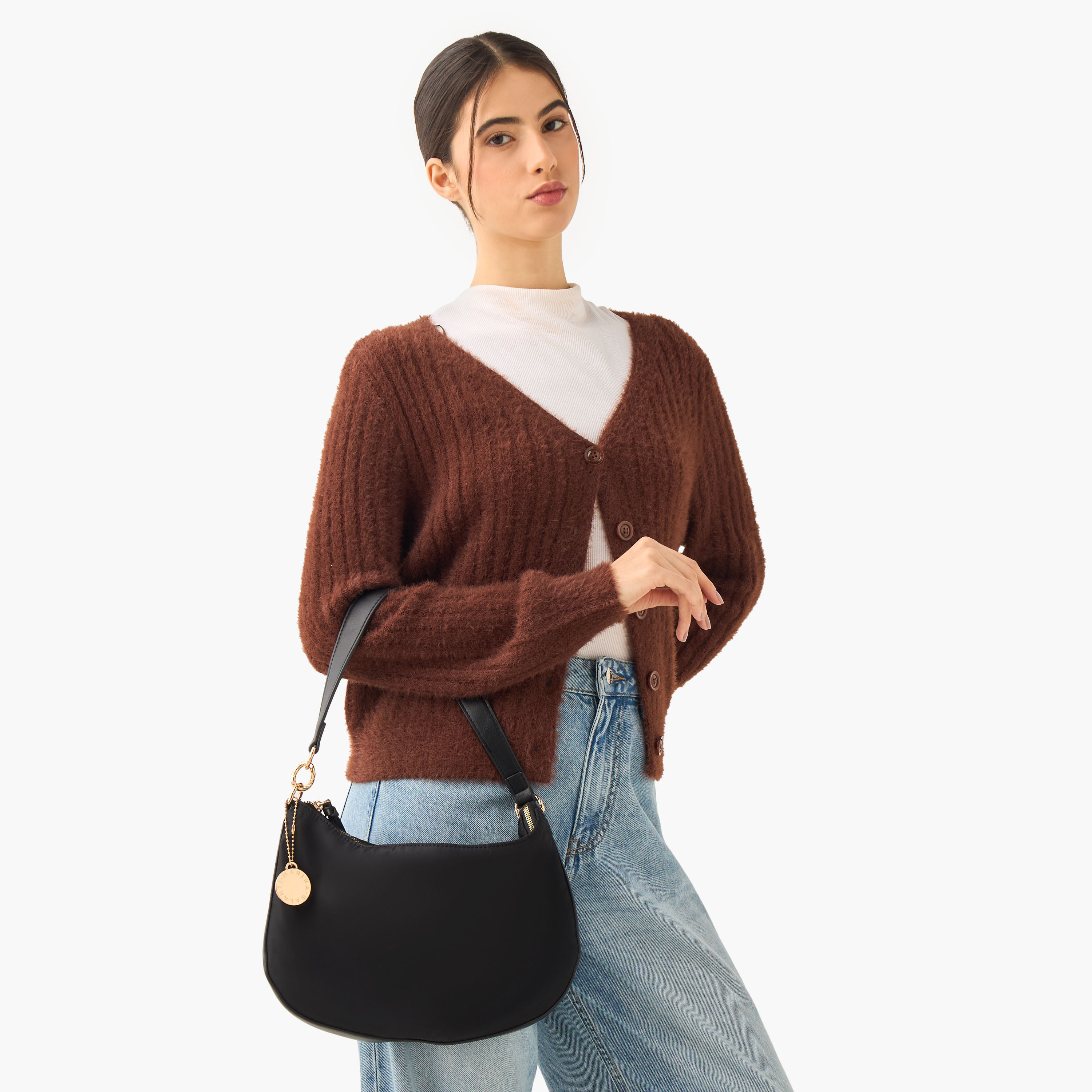 Marina Galanti Textured Crossbody Bag with Detachable Strap-women-bagsandwallets-handbags-image-8