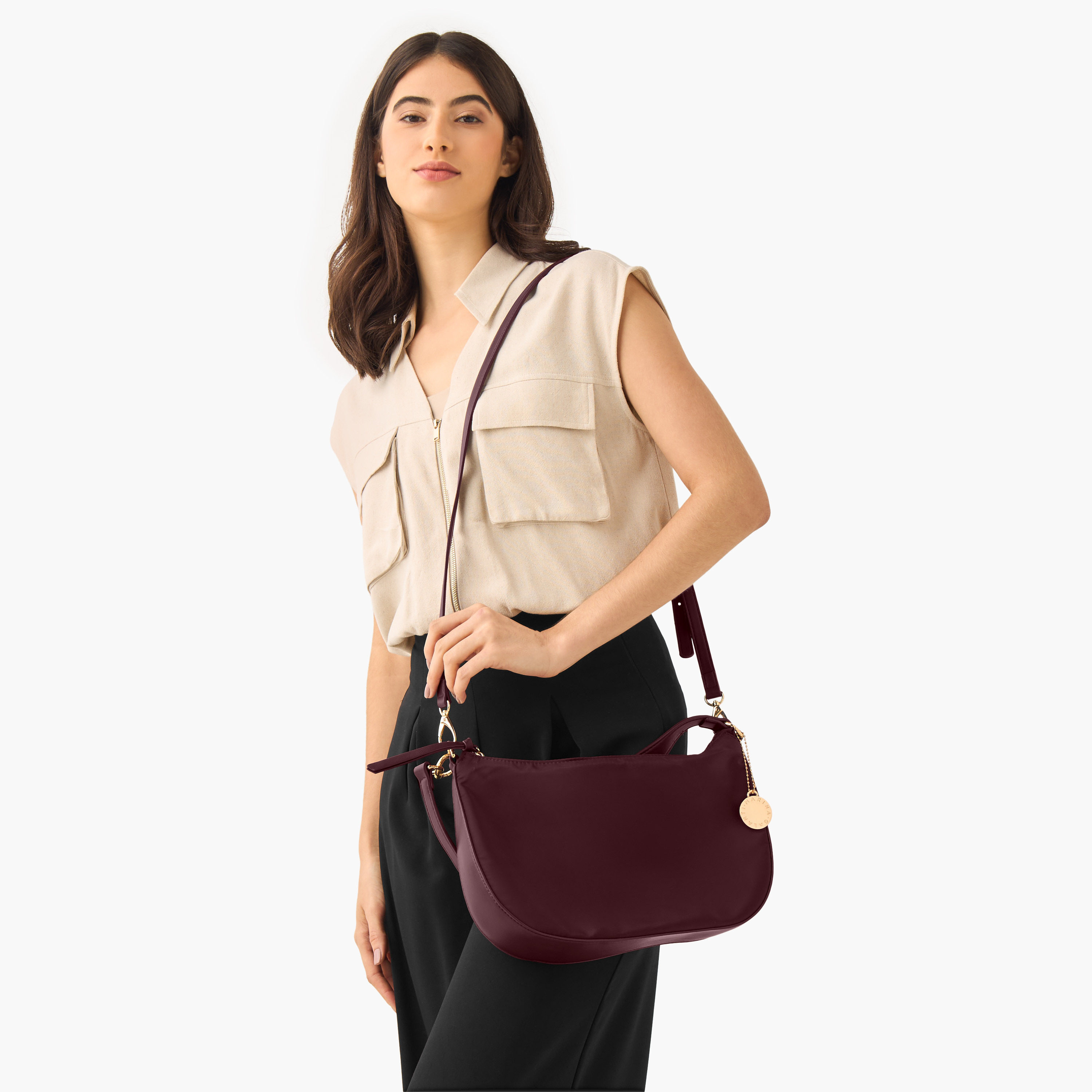 شنطة باجيت سادة بسحاب إغلاق من مارينا جالانتي-women-bagsandwallets-handbags-image-2