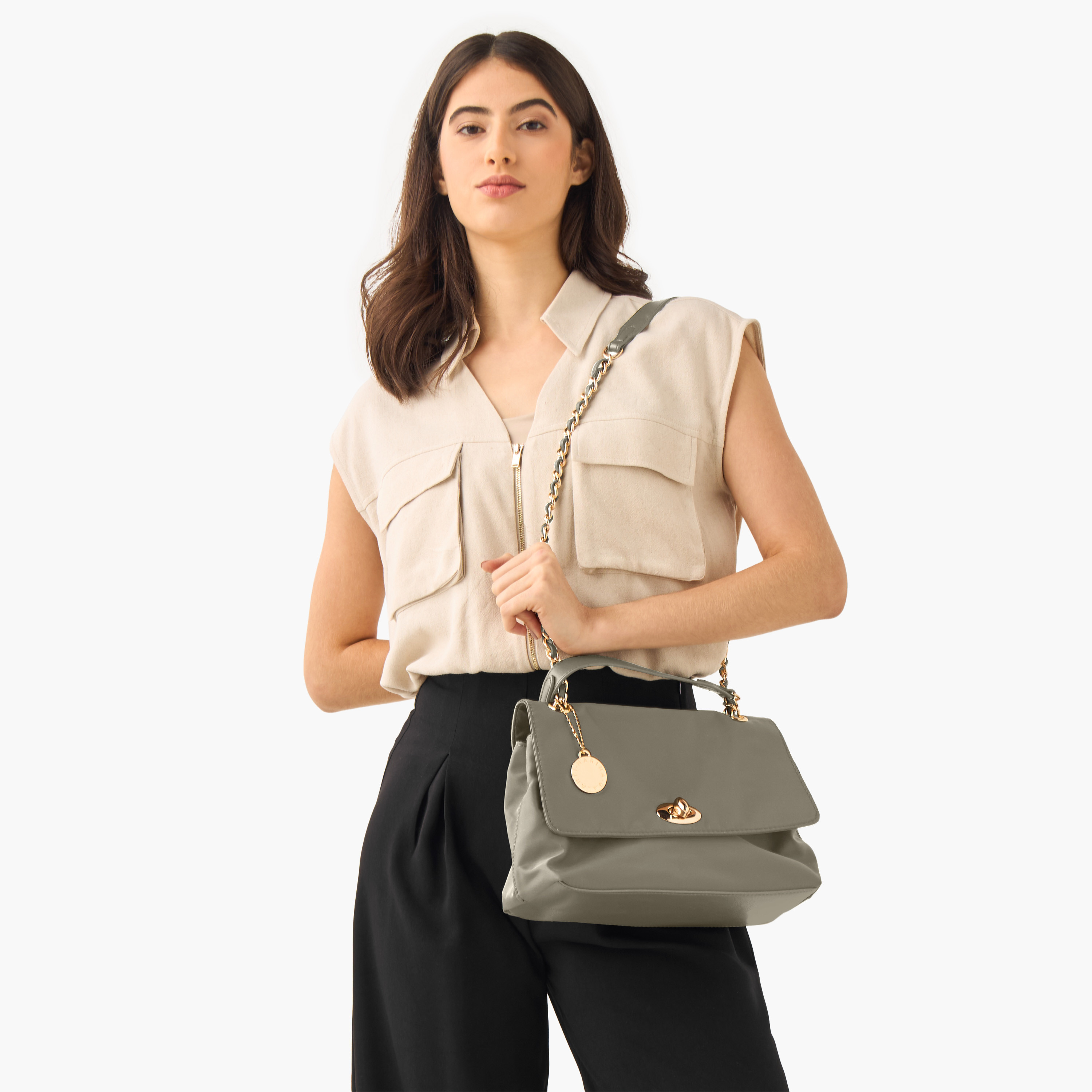 Marina Galanti Textured Crossbody Bag with Chain Strap-women-bagsandwallets-handbags-image-2
