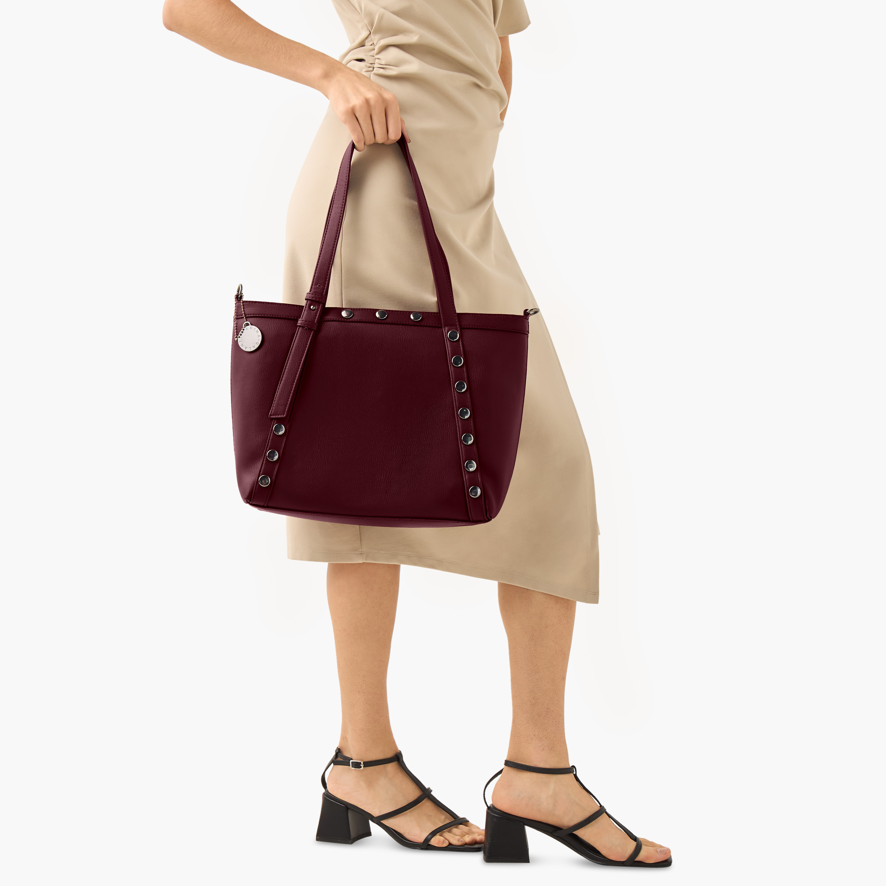Marina Galanti Stud Detail Tote Bag with Zip Closure-women-bagsandwallets-handbags-image-8