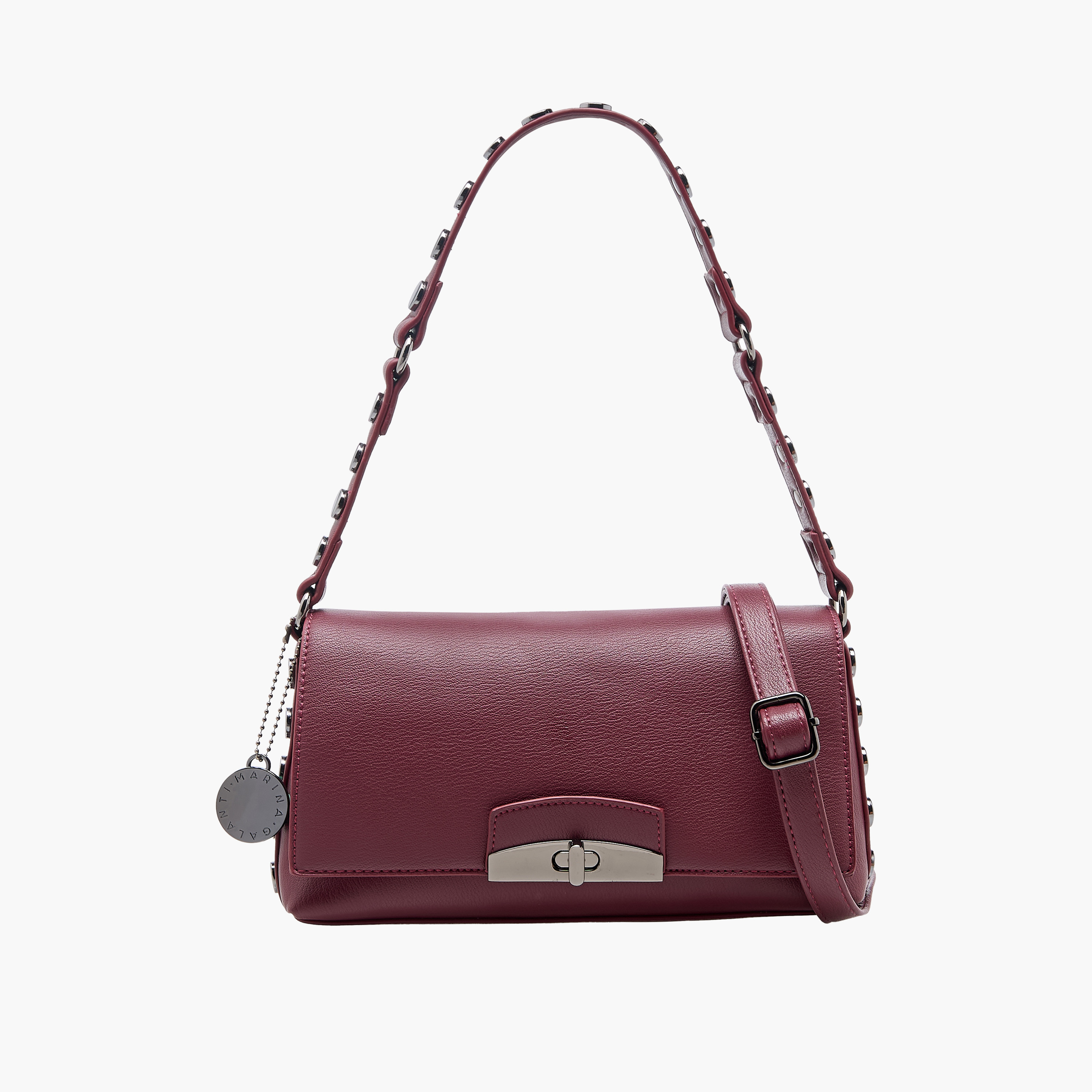 Marina Galanti Studded Crossbody Bag with Detachable Strap-women-bagsandwallets-handbags-image-1