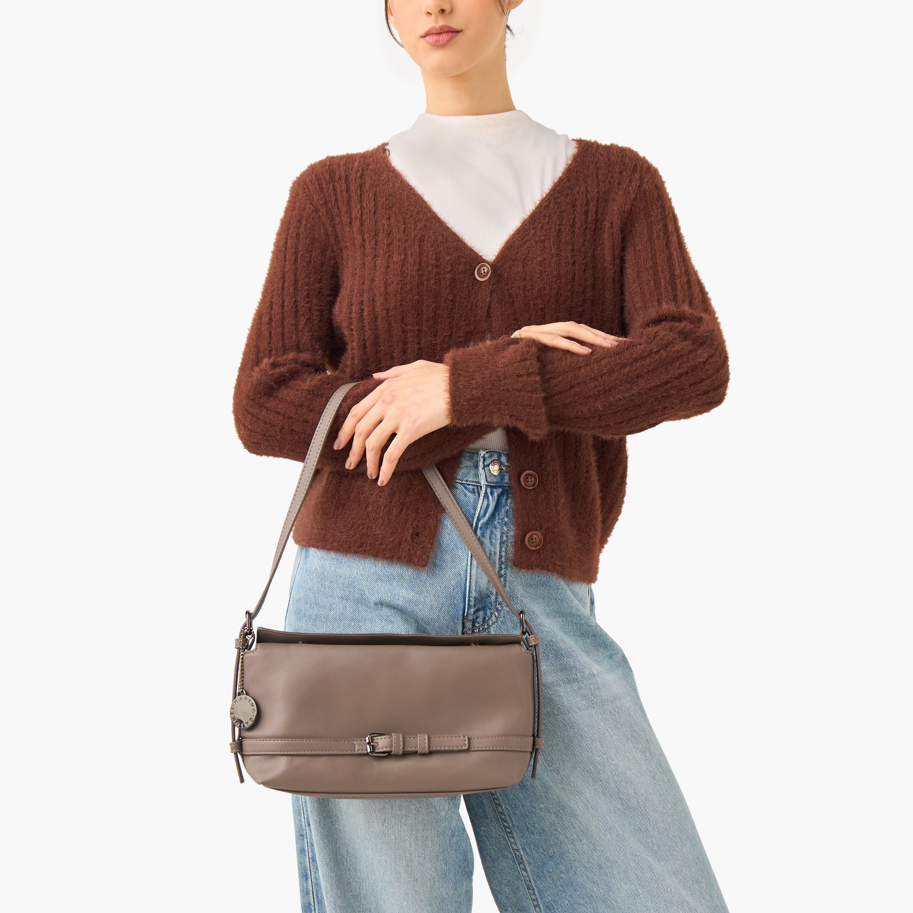 Marina Galanti Buckle Detail Crossbody Bag with Adjustable Strap-women-bagsandwallets-handbags-image-8