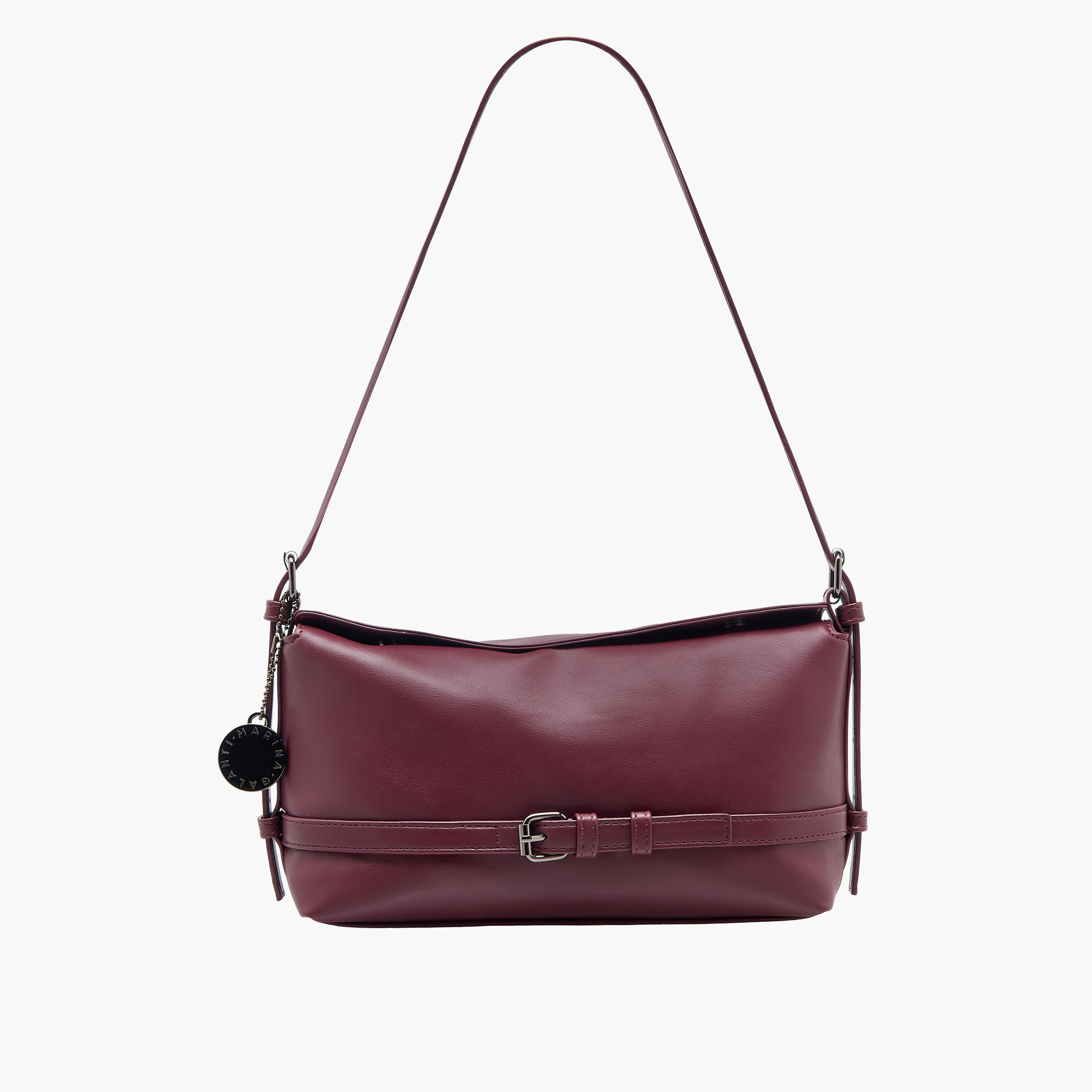 Marina Galanti Buckle Detail Shoulder Bag with Adjustable Strap-women-bagsandwallets-handbags-image-1