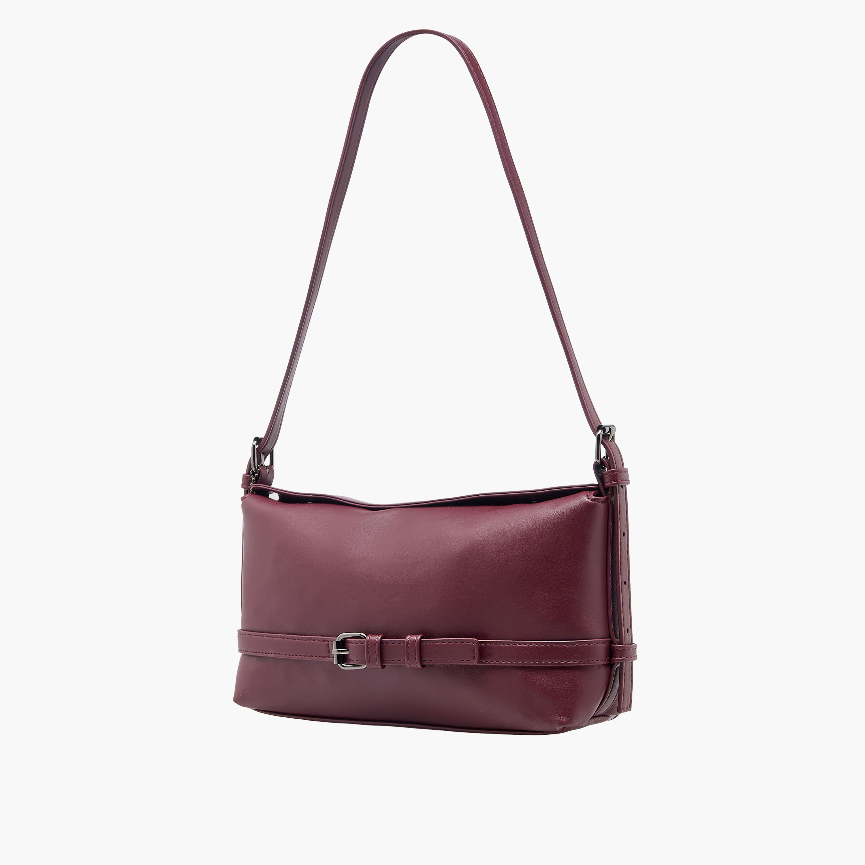 Marina Galanti Buckle Detail Shoulder Bag with Adjustable Strap-women-bagsandwallets-handbags-image-3