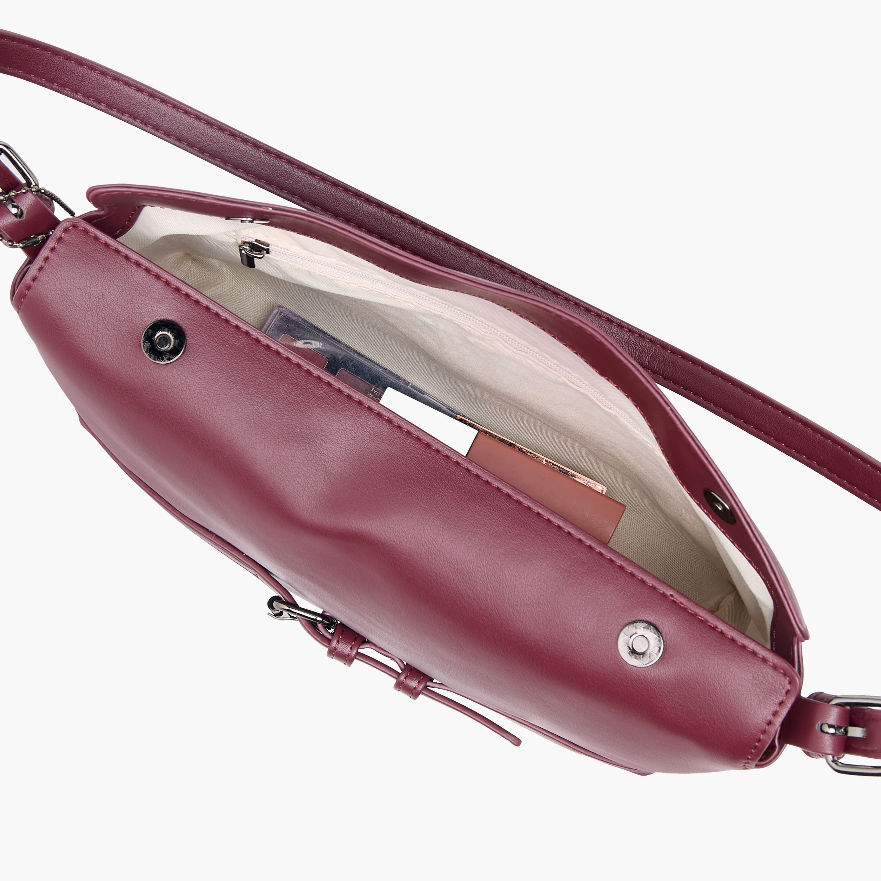 Marina Galanti Buckle Detail Shoulder Bag with Adjustable Strap-women-bagsandwallets-handbags-image-9