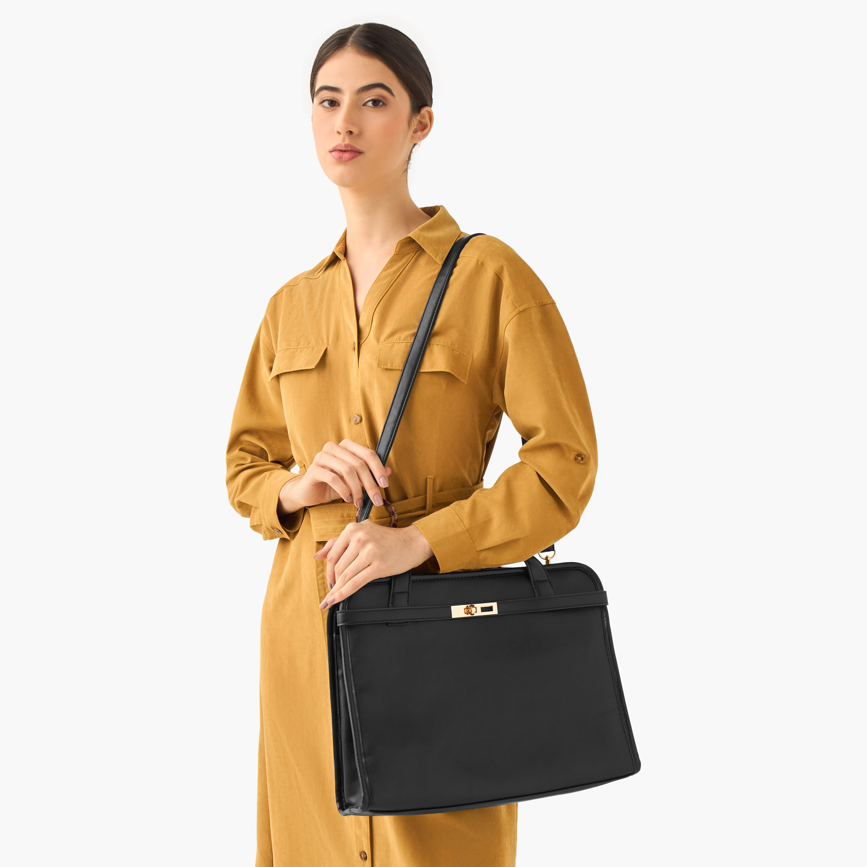 Marina Galanti Textured Tote Bag with Double Handle-women-bagsandwallets-handbags-image-2