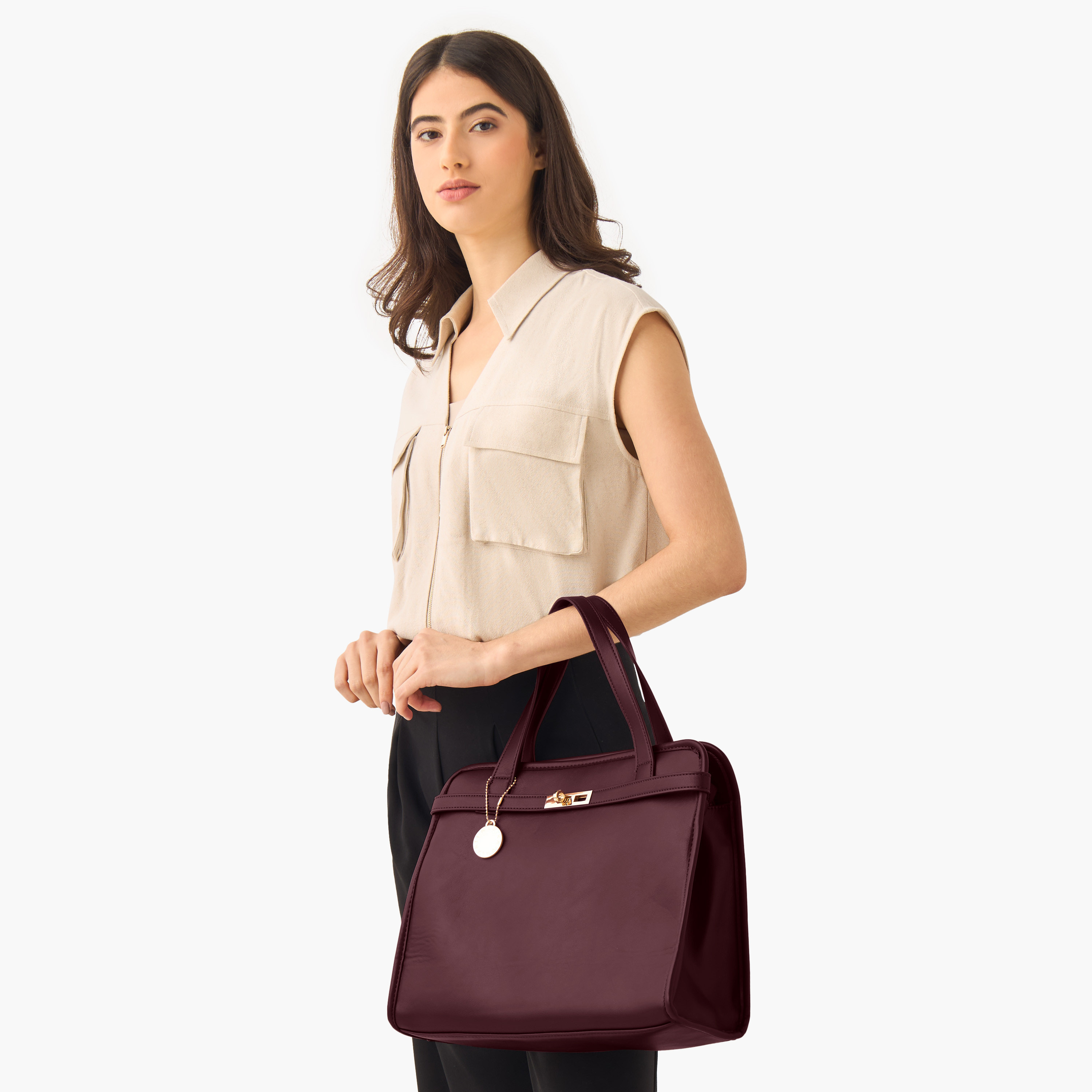 Marina Galanti Charm Detail Tote Bag with Detachable Strap-women-bagsandwallets-handbags-image-2