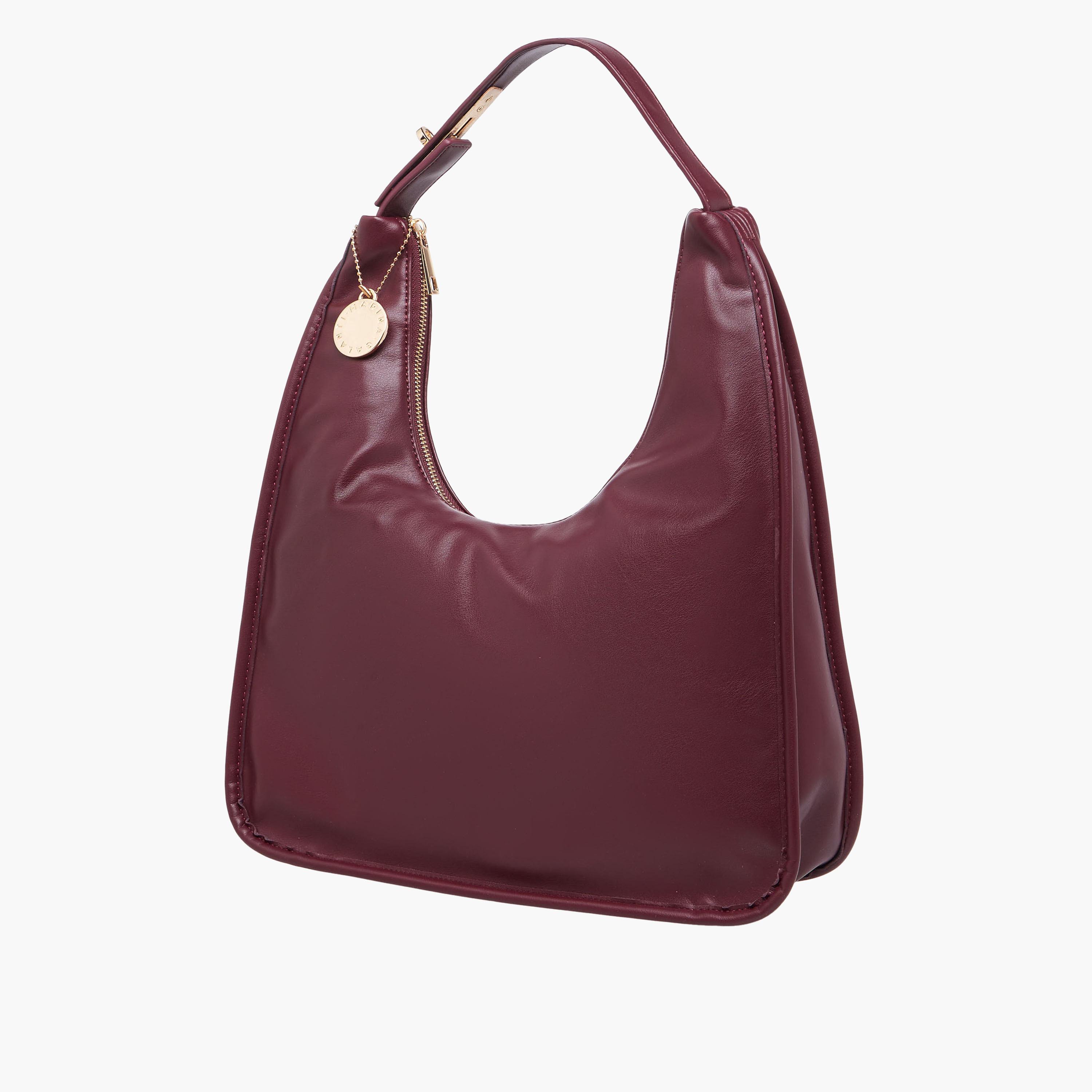 شنطة هوبو سادة بسحاب إغلاق من مارينا جالانتي-women-bagsandwallets-handbags-image-3