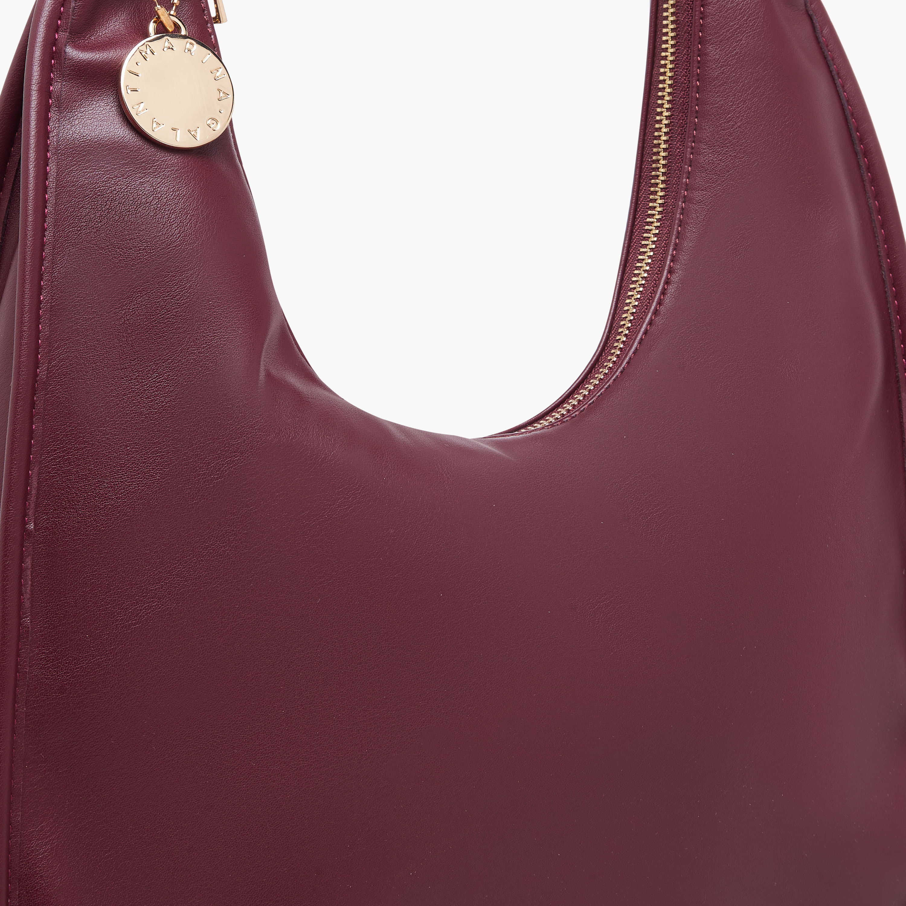 شنطة هوبو سادة بسحاب إغلاق من مارينا جالانتي-women-bagsandwallets-handbags-image-5