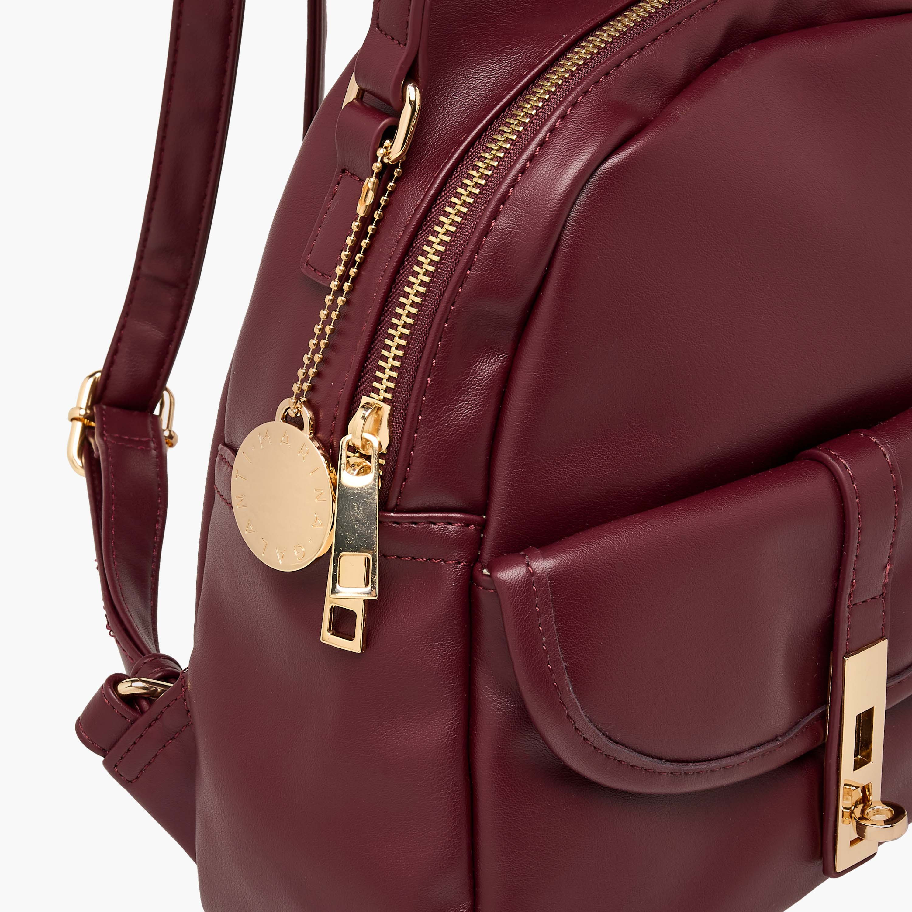 Marina Galanti Solid Backpack with Adjustable Straps-women-bagsandwallets-backpacks-image-6