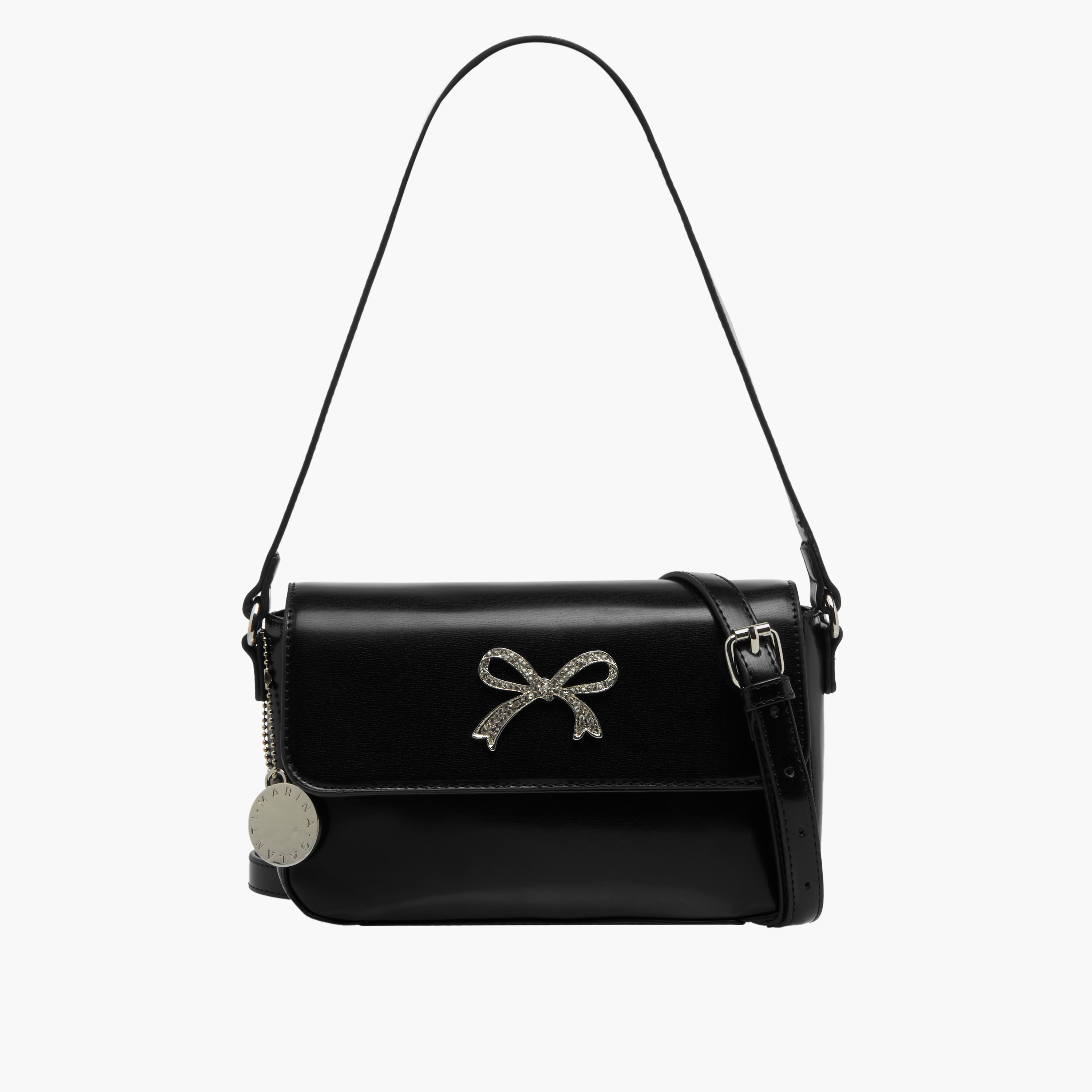 Marina Galanti Embellished Bow Detail Crossbody Bag with Detachable Strap-women-bagsandwallets-handbags-image-1