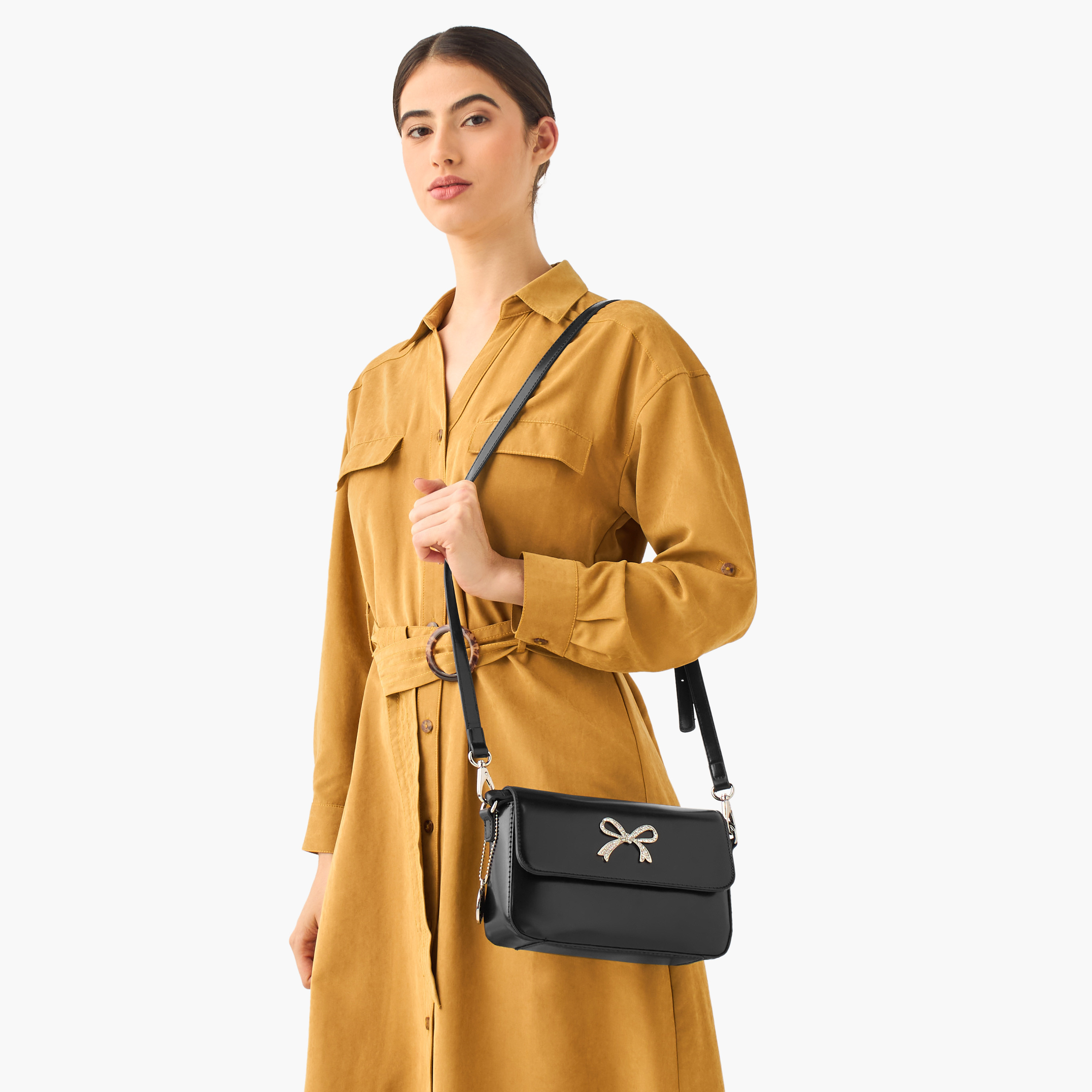 Marina Galanti Embellished Bow Detail Crossbody Bag with Detachable Strap-women-bagsandwallets-handbags-image-9