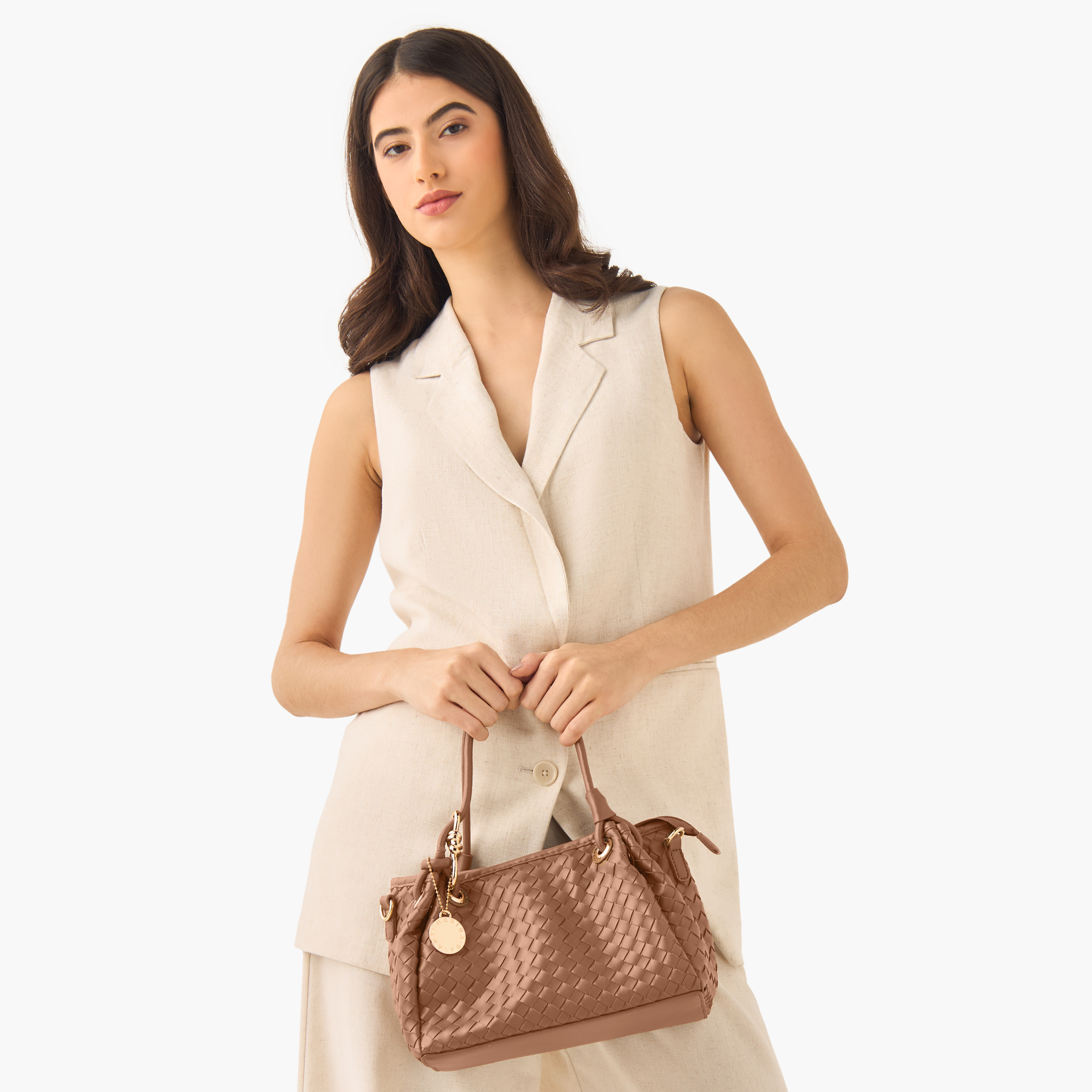 Marina Galanti Weave Textured Tote Bag with Detachable Strap-women-bagsandwallets-handbags-image-2