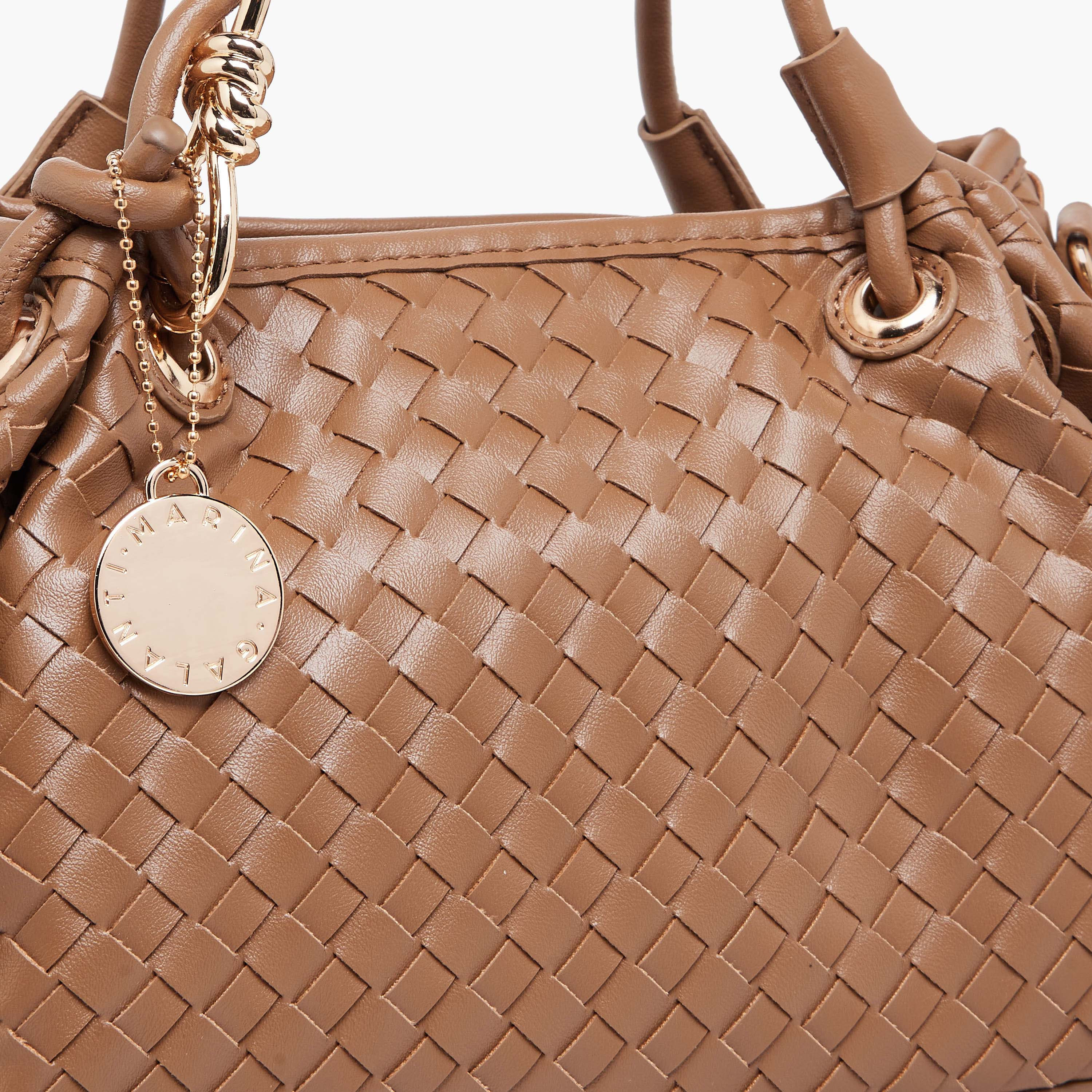 Marina Galanti Weave Textured Tote Bag with Detachable Strap-women-bagsandwallets-handbags-image-5