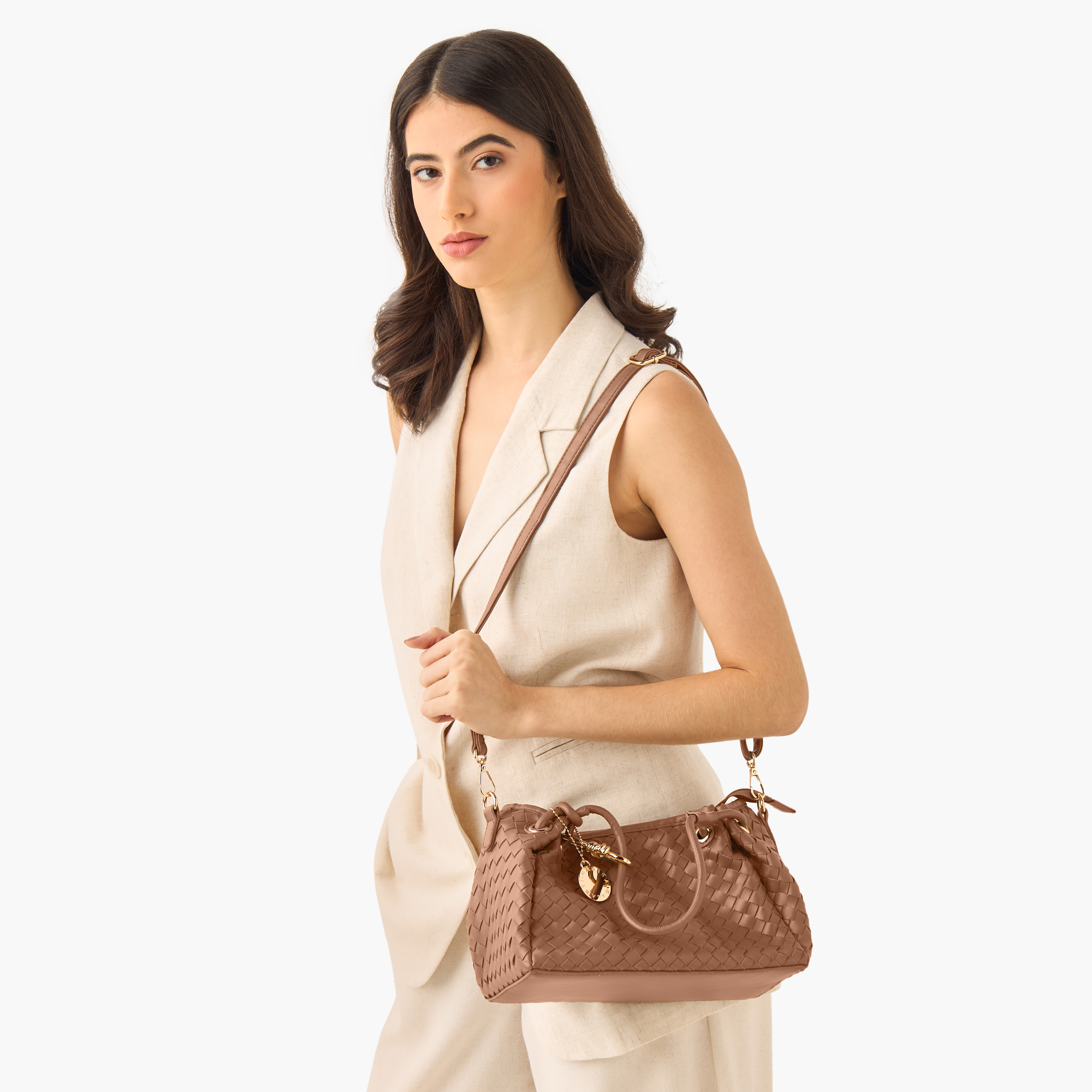 Marina Galanti Weave Textured Tote Bag with Detachable Strap-women-bagsandwallets-handbags-image-8