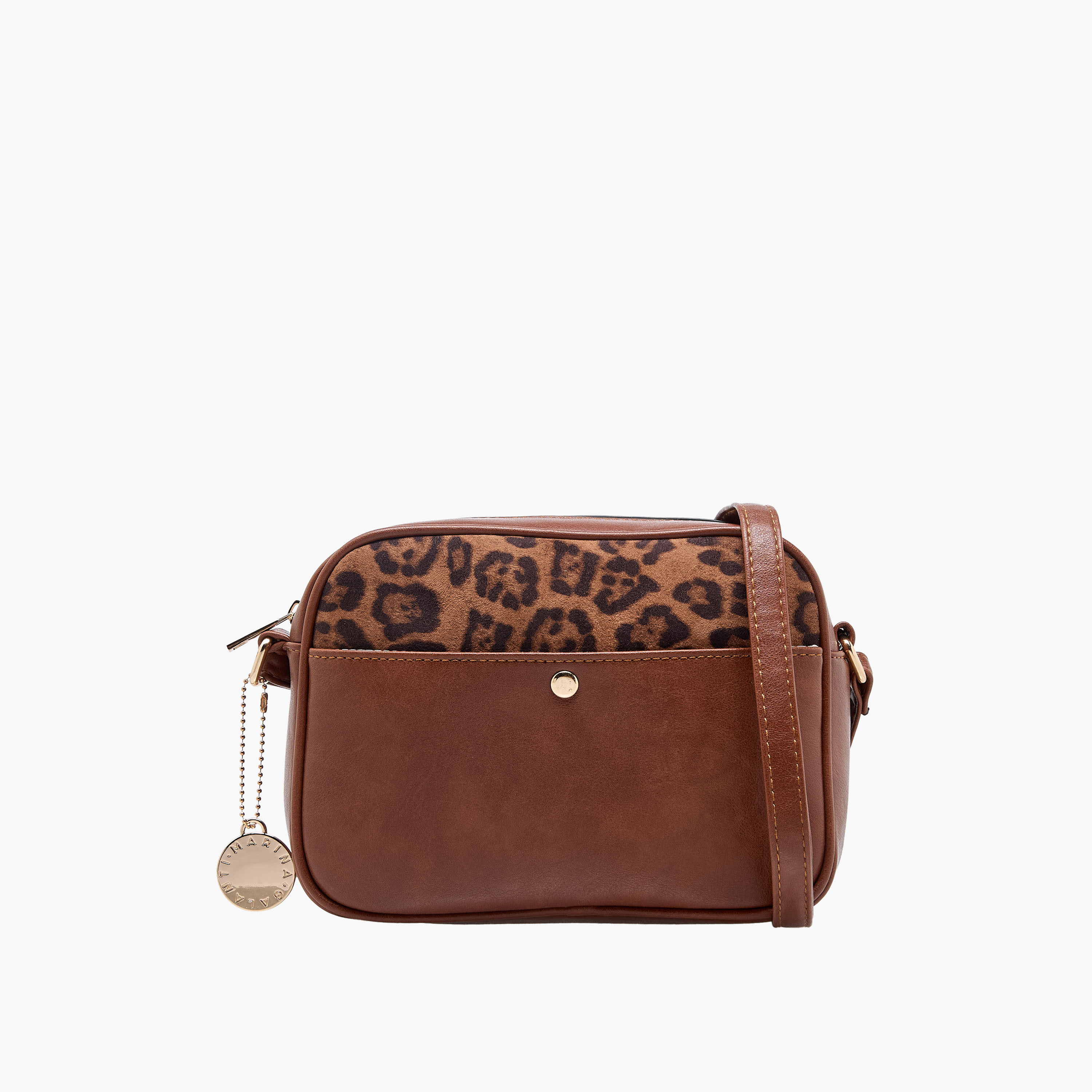 Marina Galanti Animal Textured Crossbody Bag with Adjustable Strap-women-bagsandwallets-handbags-image-1