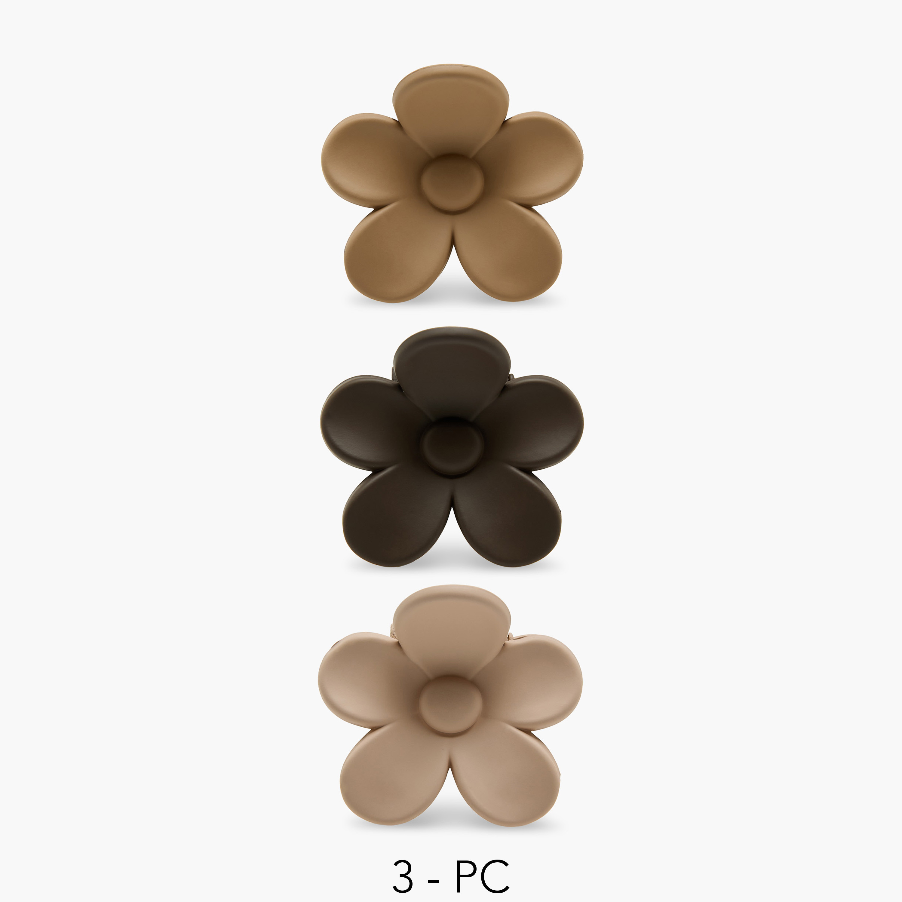 Pack of 3 Floral Hair Clamp with Matte Finish-women-hairaccessories-clamps-image-1