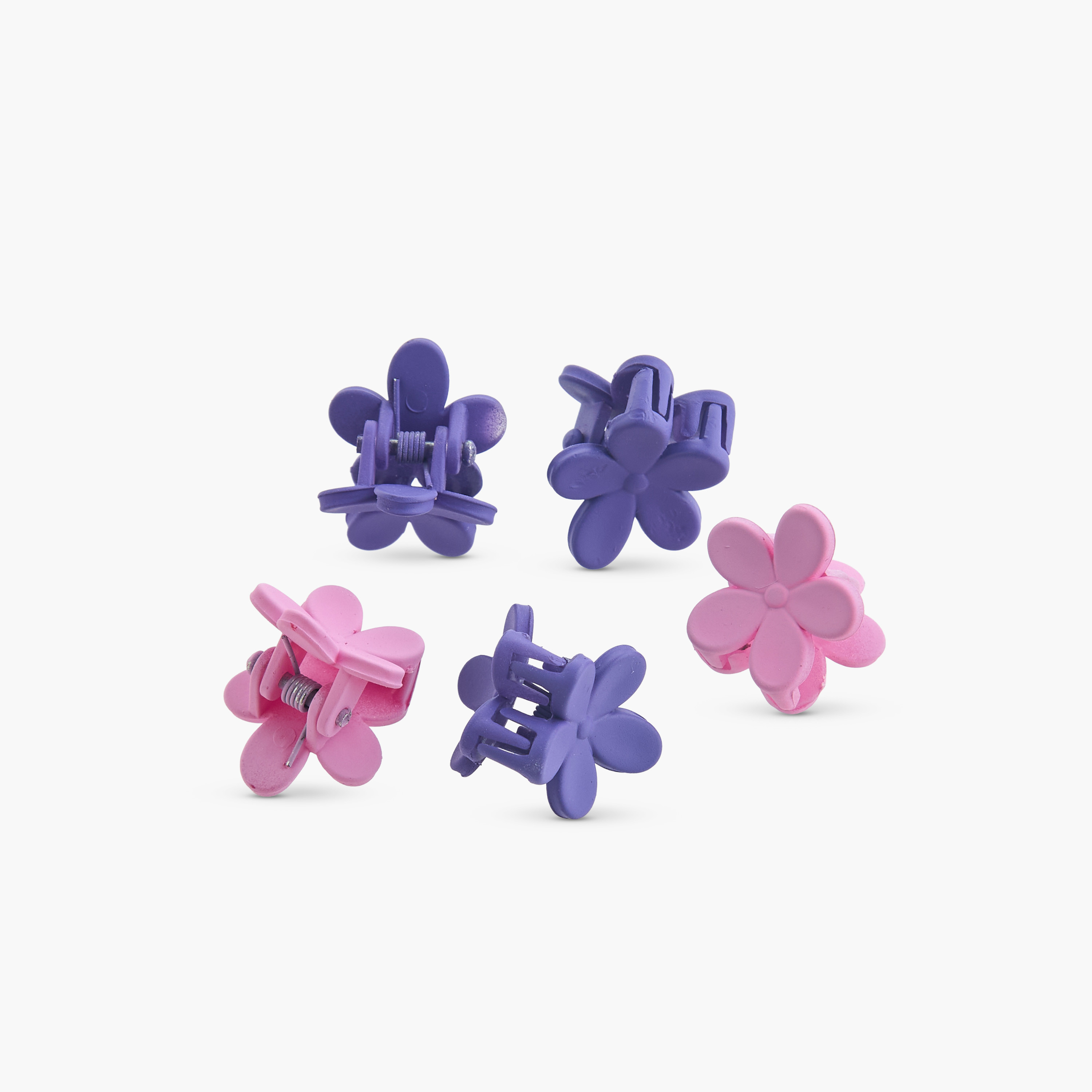 Pack of 10 Floral Hair Clamps with Matte Finish-women-hairaccessories-clamps-image-4