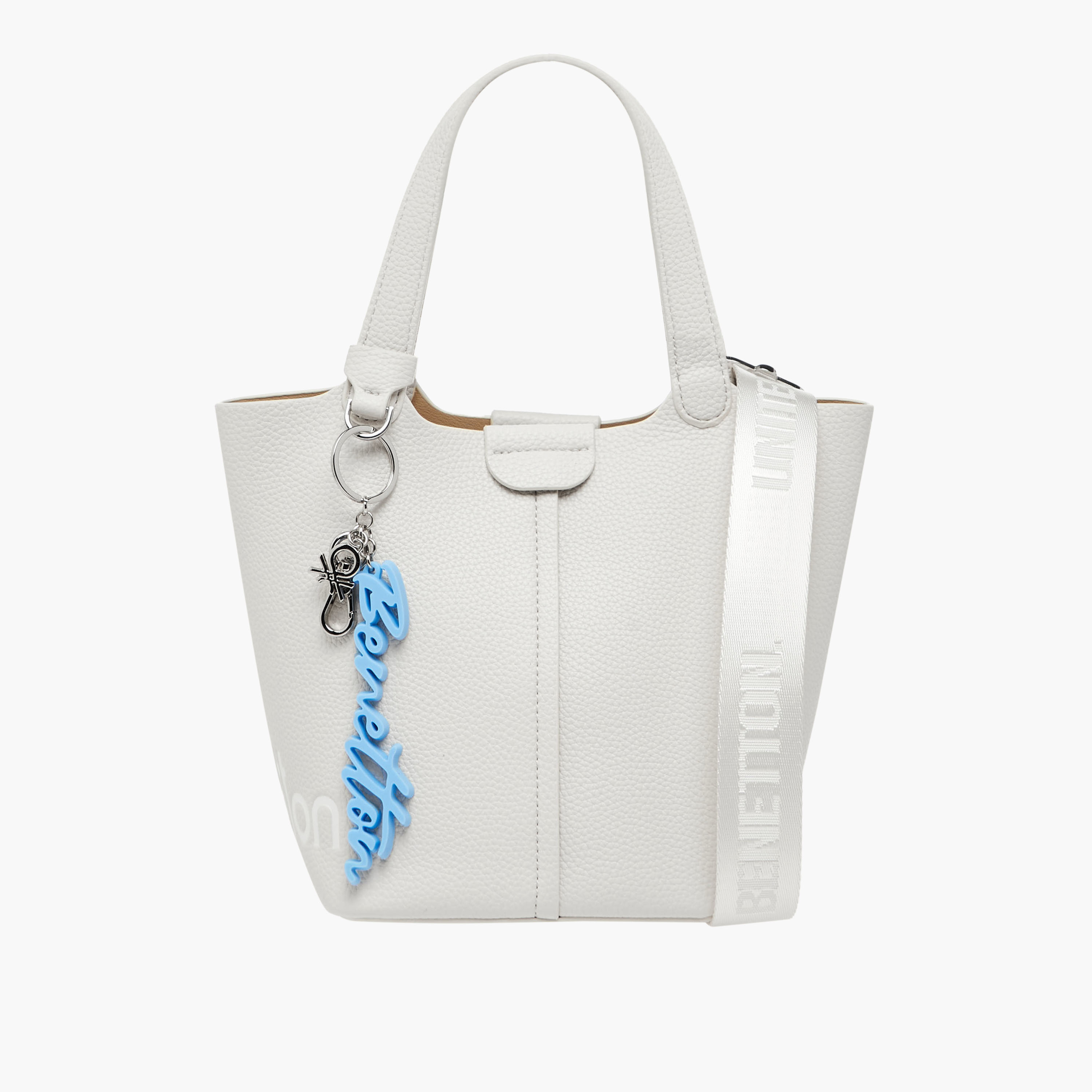 UCB Textured Mini Tote Bag with Bag Charm-women-bagsandwallets-handbags-image-1
