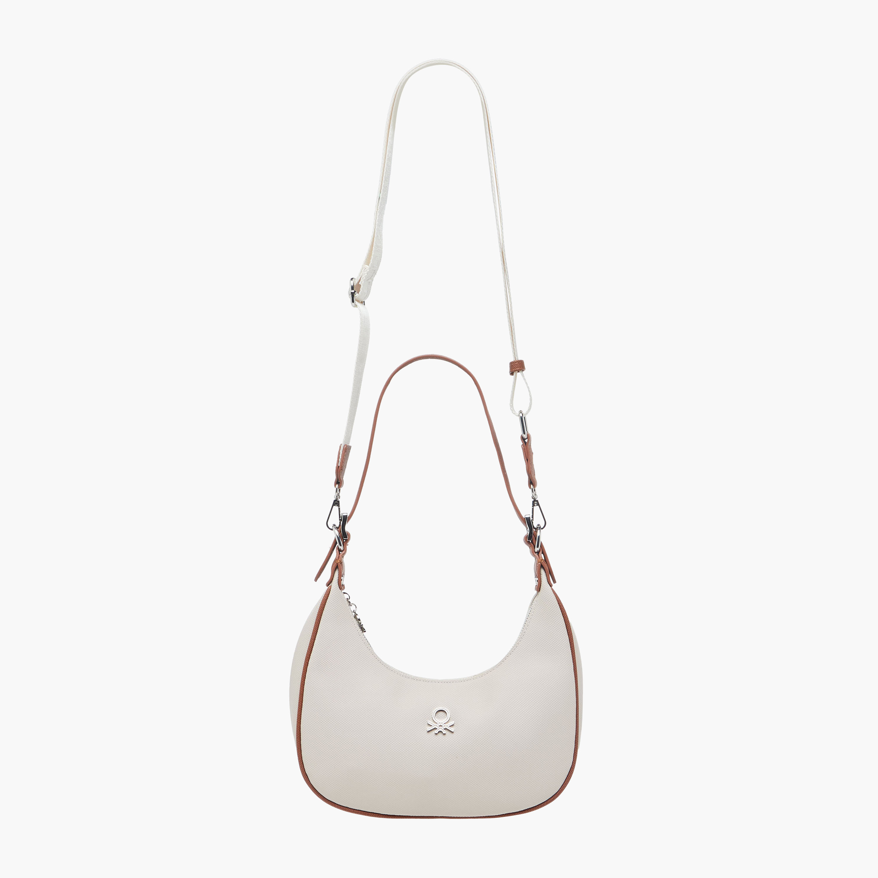 UCB Textured Baguette Bag with Adjustable Strap-women-bagsandwallets-handbags-image-3