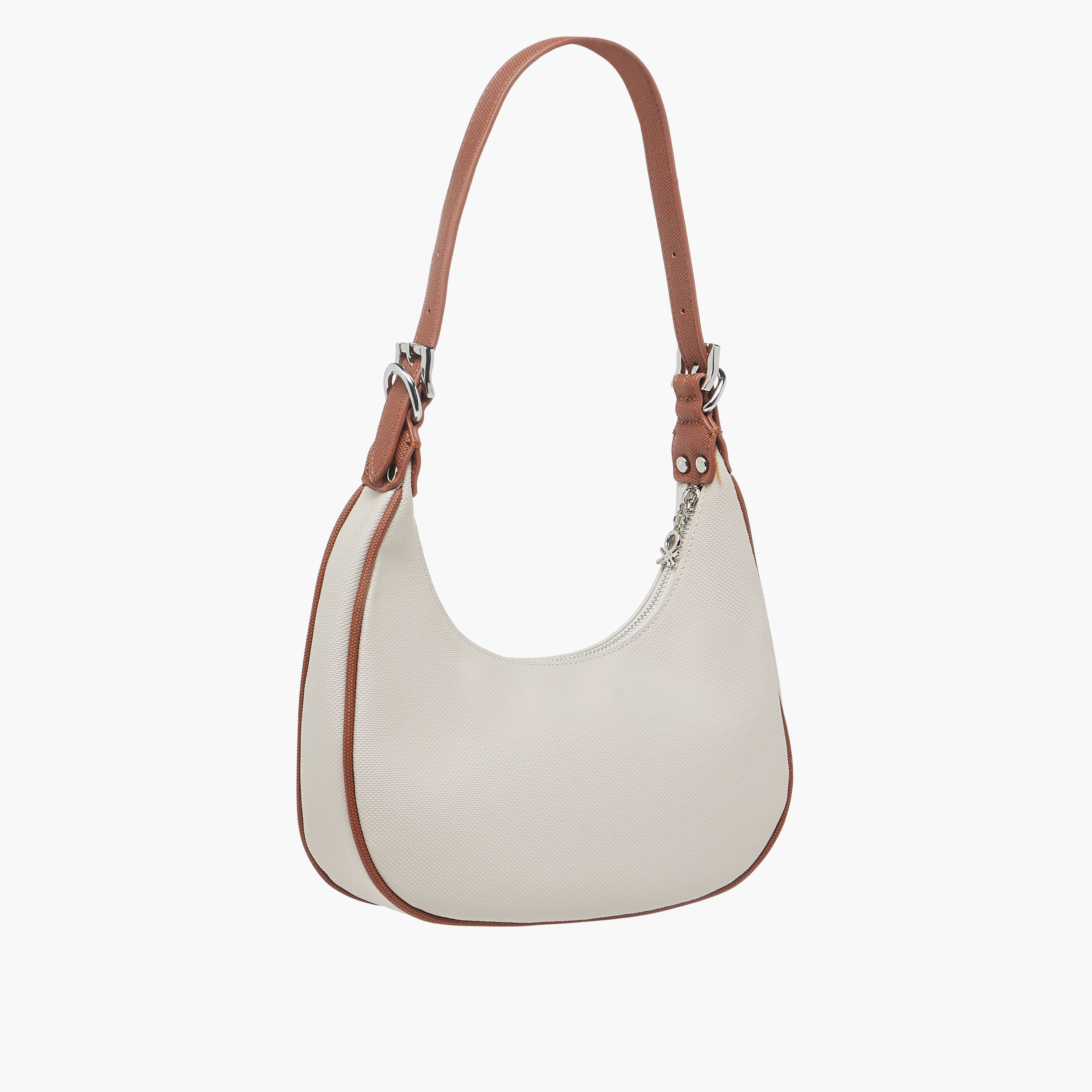 UCB Textured Baguette Bag with Adjustable Strap-women-bagsandwallets-handbags-image-4