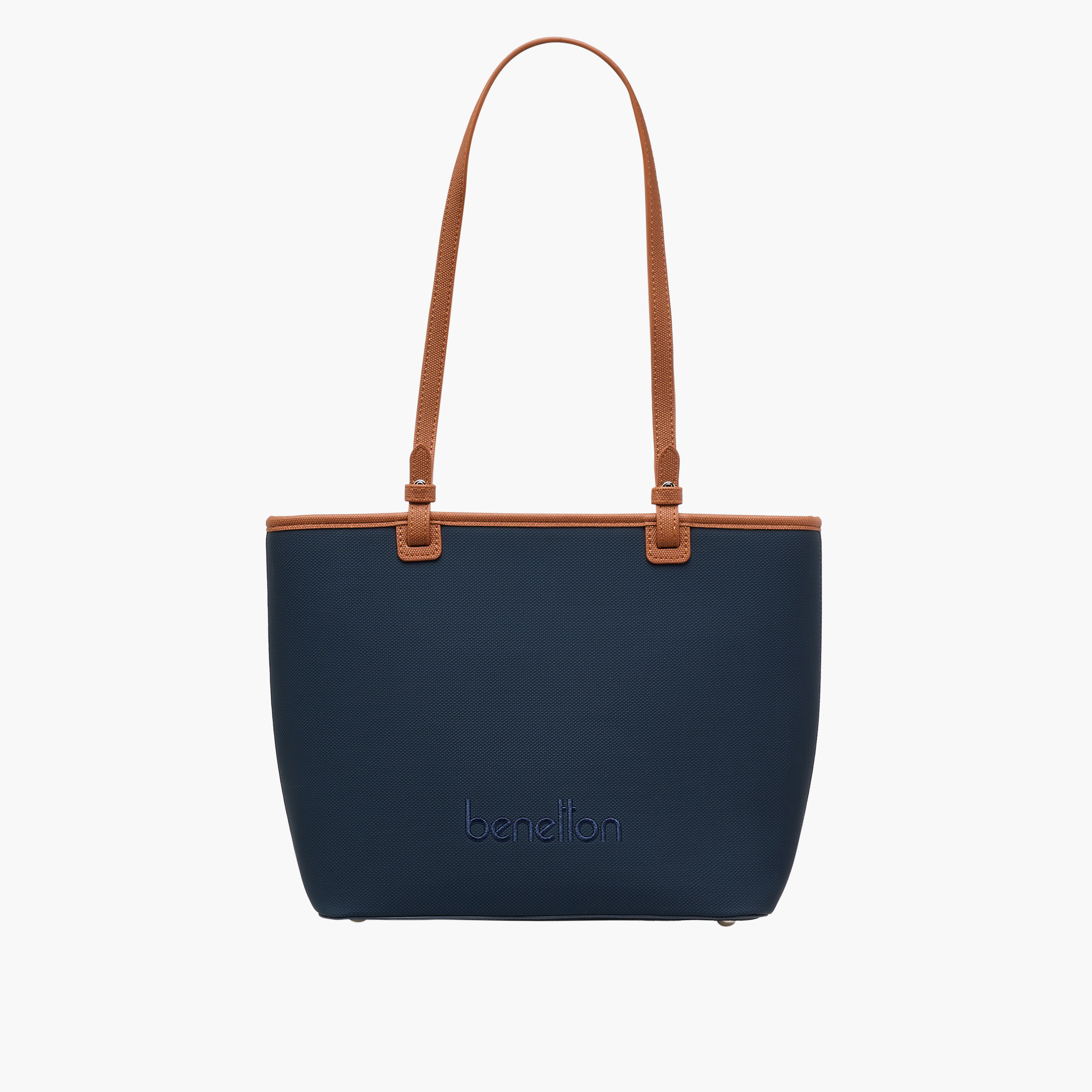 UCB Textured Logo Detail Tote Bag with Handles-women-bagsandwallets-handbags-image-2